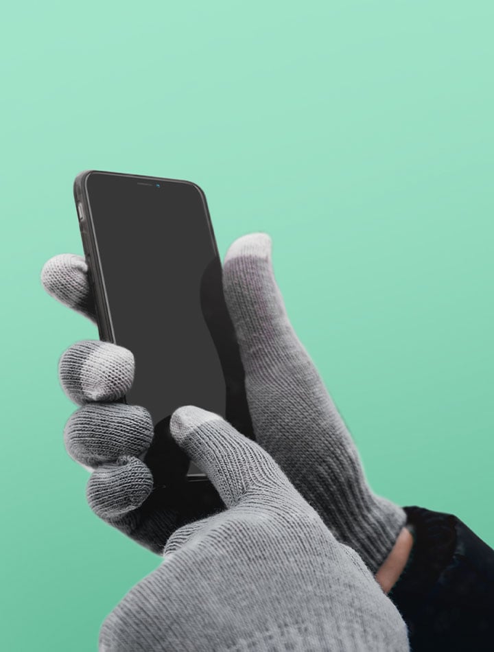 Touchscreen-Handschuhe für Smartphones im Winter