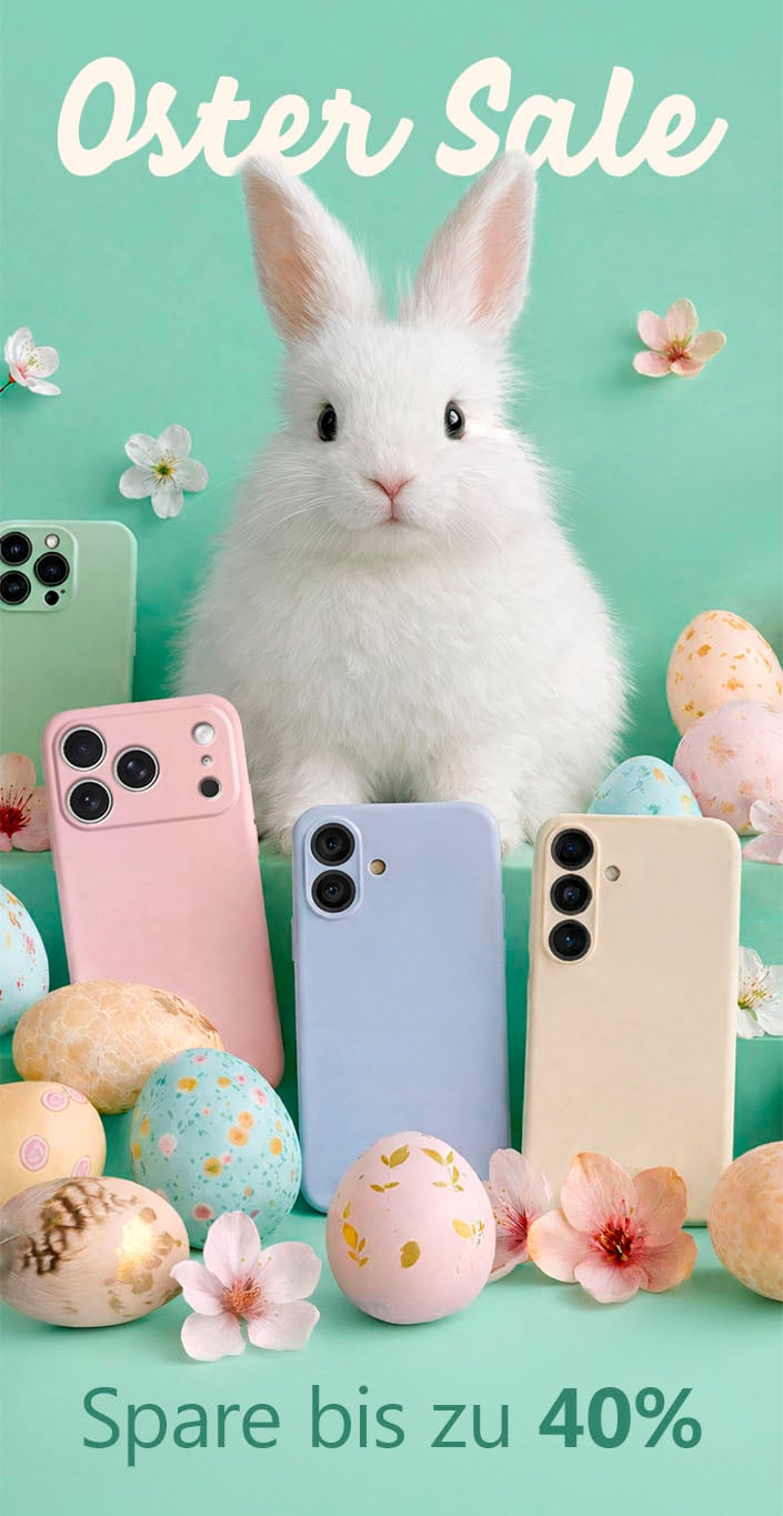 Zu Ostern gibt’s mehr als nur Schokolade: Bis zu 40 % Rabatt auf Handyhüllen, Watch-Armbänder, Handyketten, Displayschutz, Kabel & mehr – schnell bei dir.
