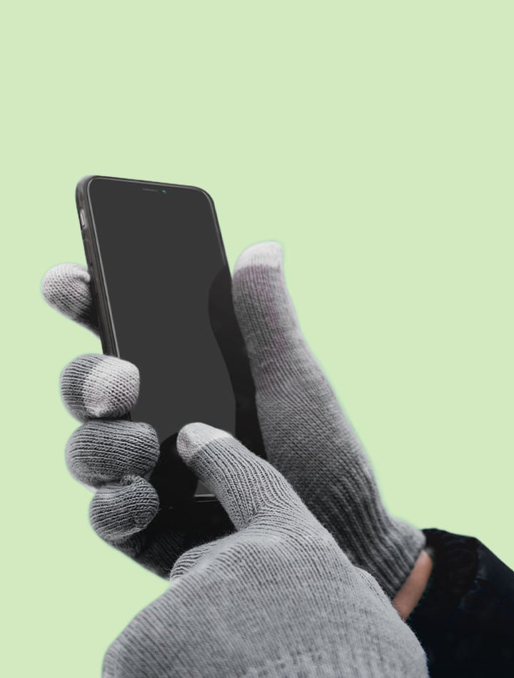 Touchscreen-Handschuhe für Smartphones im Winter