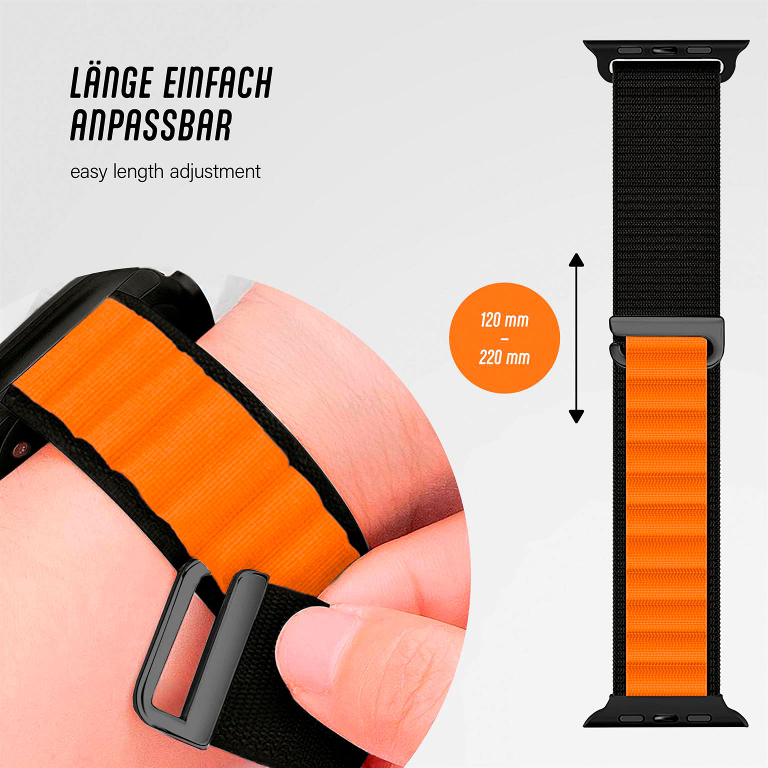 ONEFLOW Active Loop Apple Watch 11 (46mm) Sport Armband Nylon – Weiteres Produktbild 3