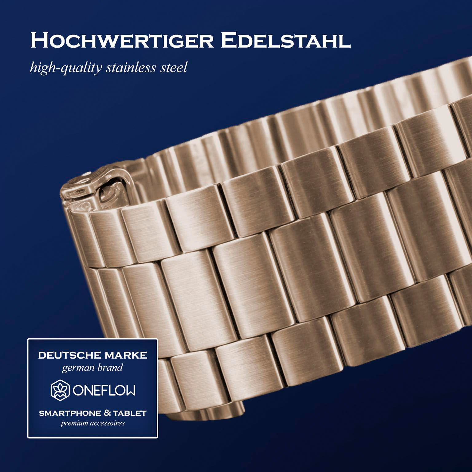 ONEFLOW Classic Link Apple Watch SE 3 (44mm) Armband Herren Edelstahl – Weiteres Produktbild 4
