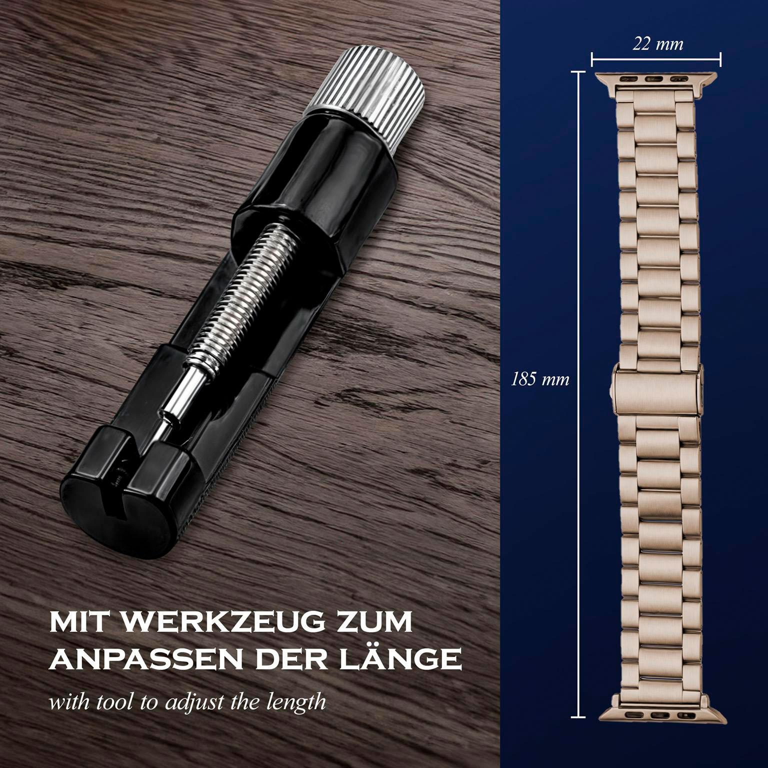 ONEFLOW Classic Link Apple Watch SE 3 (44mm) Armband Herren Edelstahl – Weiteres Produktbild 5
