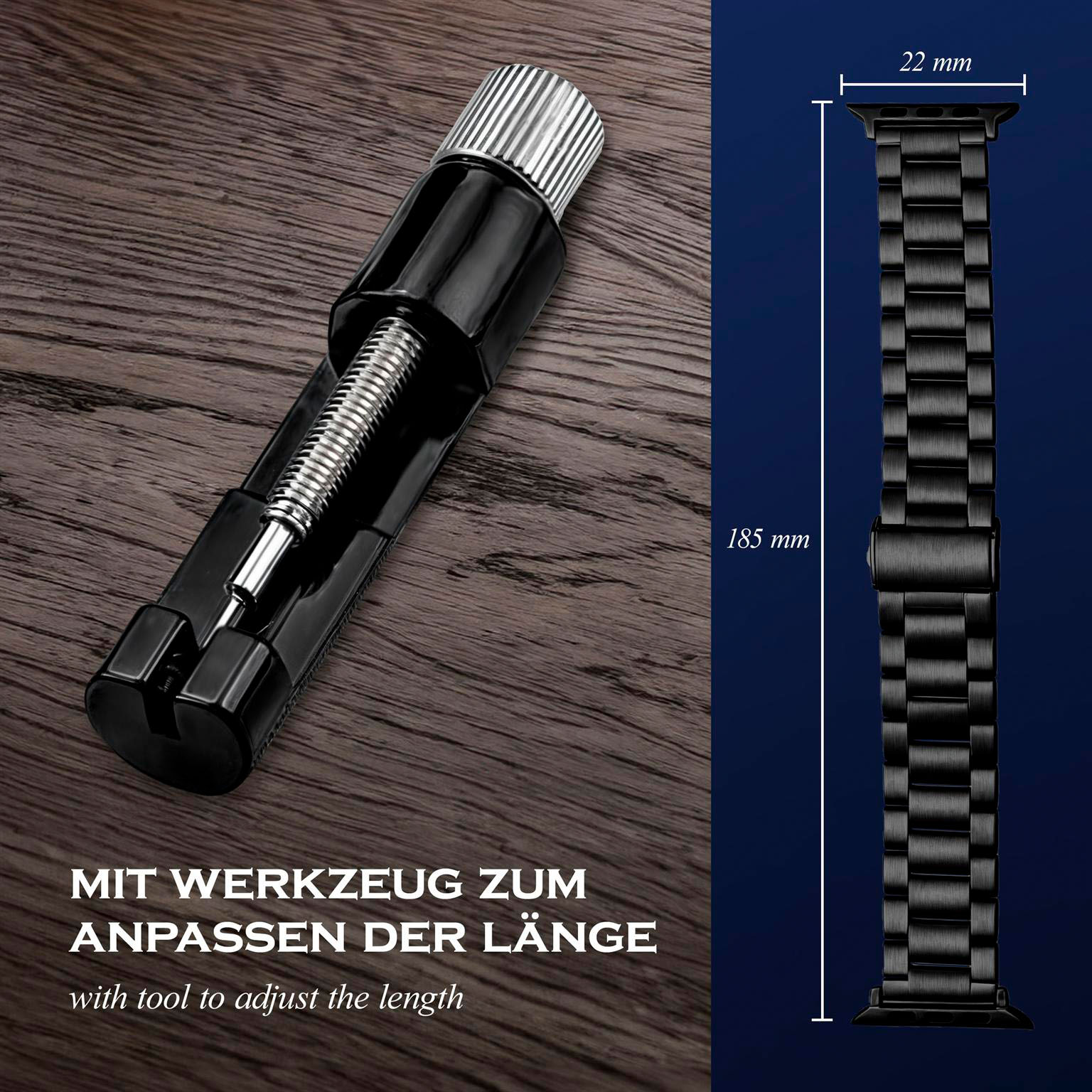 ONEFLOW Classic Link Apple Watch SE 3 (44mm) Armband Herren Edelstahl – Weiteres Produktbild 5