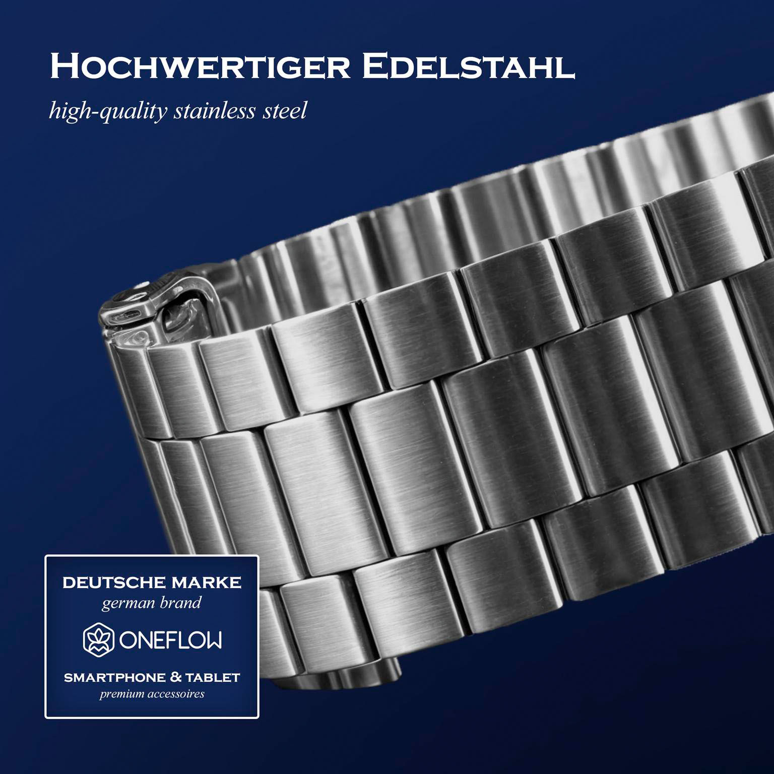 ONEFLOW Classic Link Apple Watch SE 3 (44mm) Armband Herren Edelstahl – Weiteres Produktbild 4