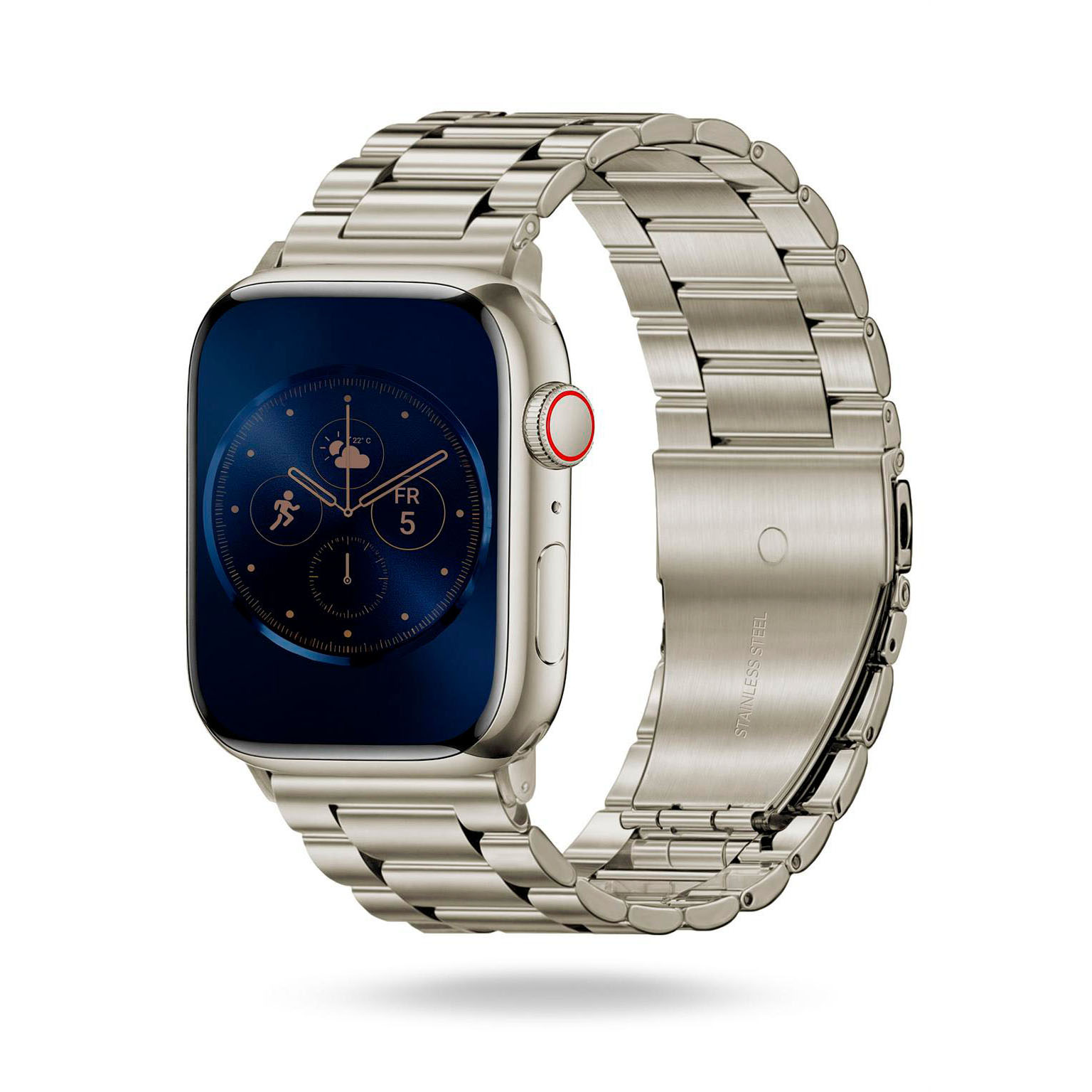 ONEFLOW Classic Link Apple Watch 11 (46mm) Armband Herren Edelstahl – undefined
