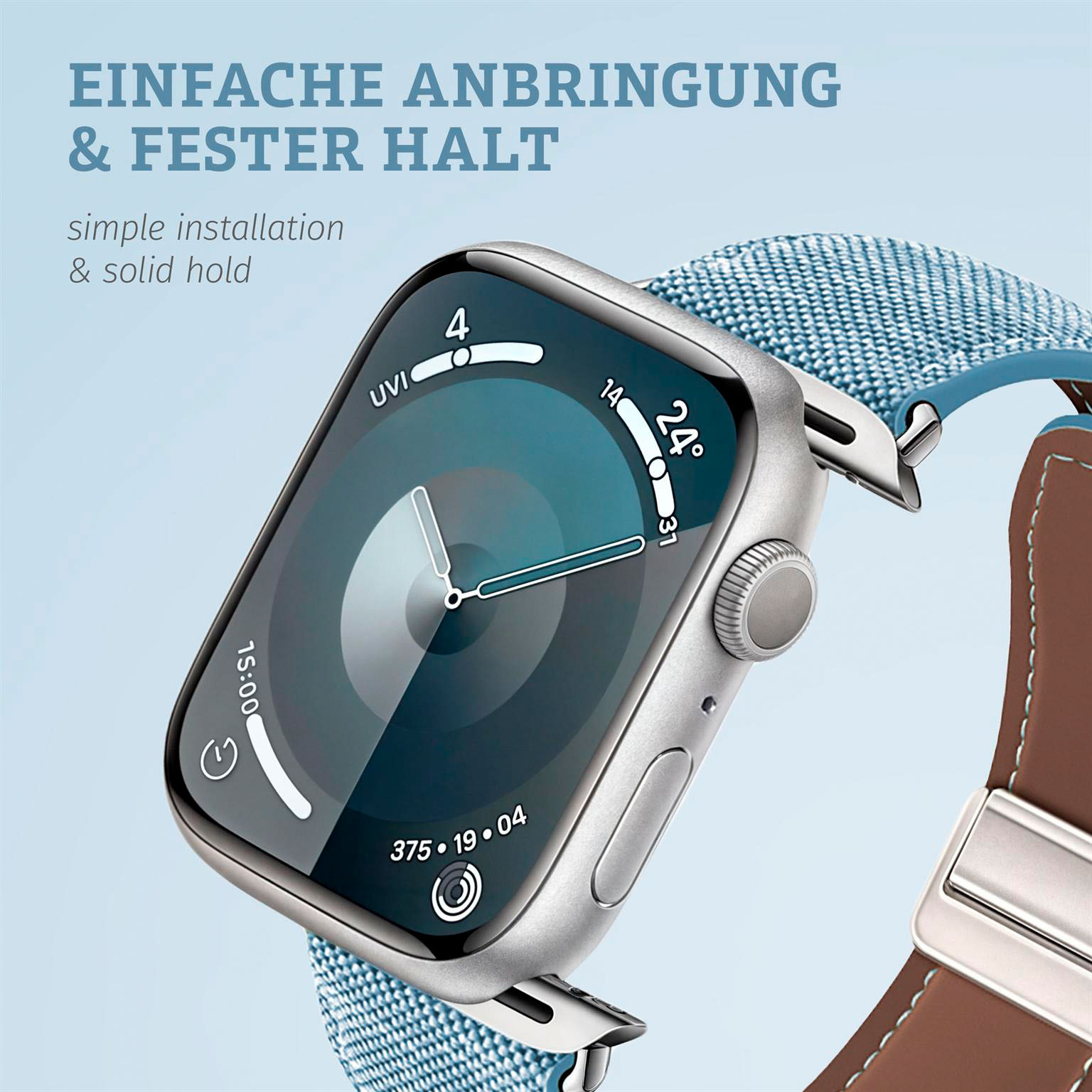 ONEFLOW Denim Loop Apple Watch SE 3 (40mm) Armband Jeans Look – Weiteres Produktbild 4