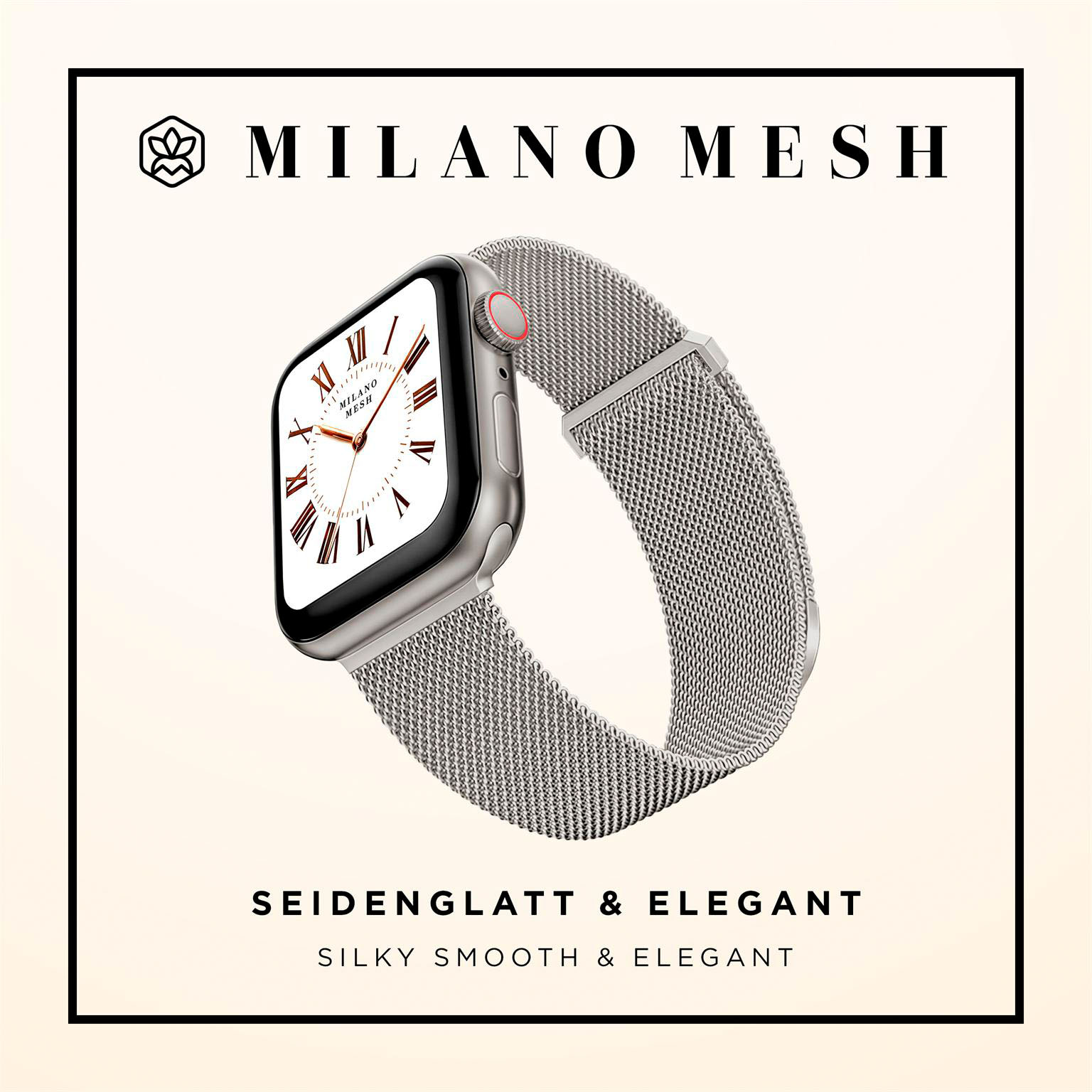 ONEFLOW Milano Mesh Apple Watch SE 3 (44mm) Armband Damen Metall – Weiteres Produktbild 2
