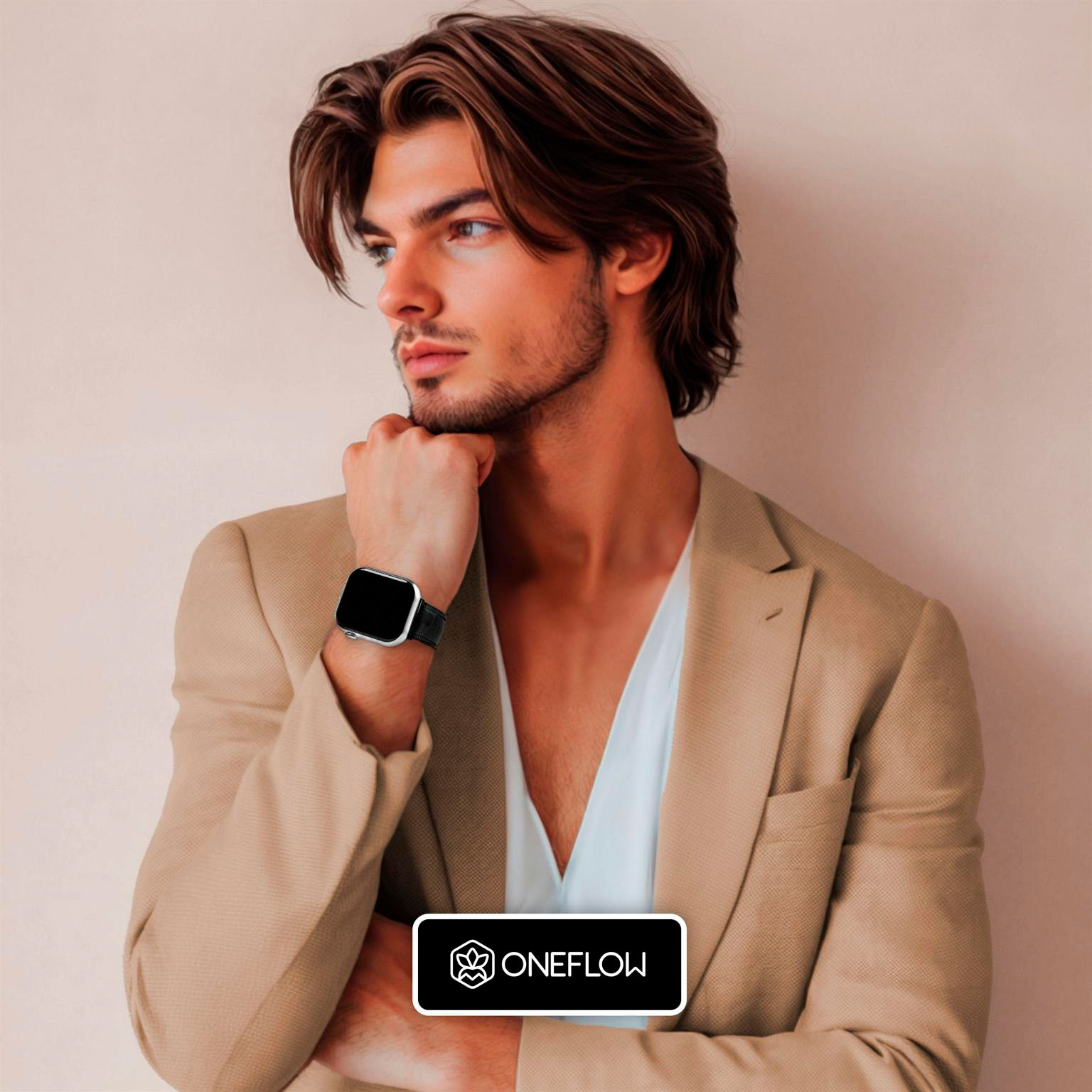 ONEFLOW Prestige Strap Apple Watch 11 (46mm) Armband Leder – Weiteres Produktbild 6