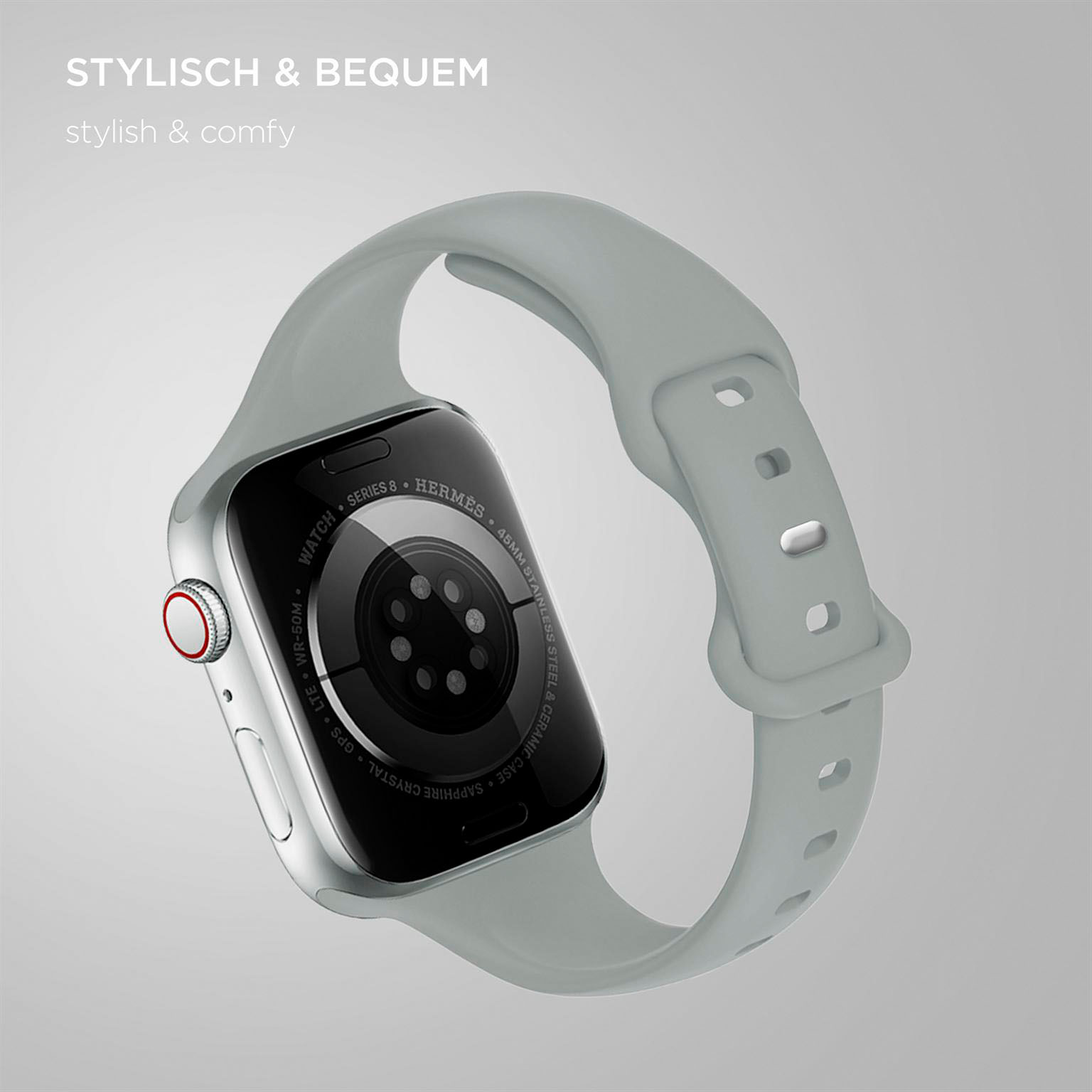 ONEFLOW Soft Band Slim Apple Watch SE 3 (44mm) Sportarmband Schmal – Weiteres Produktbild 1