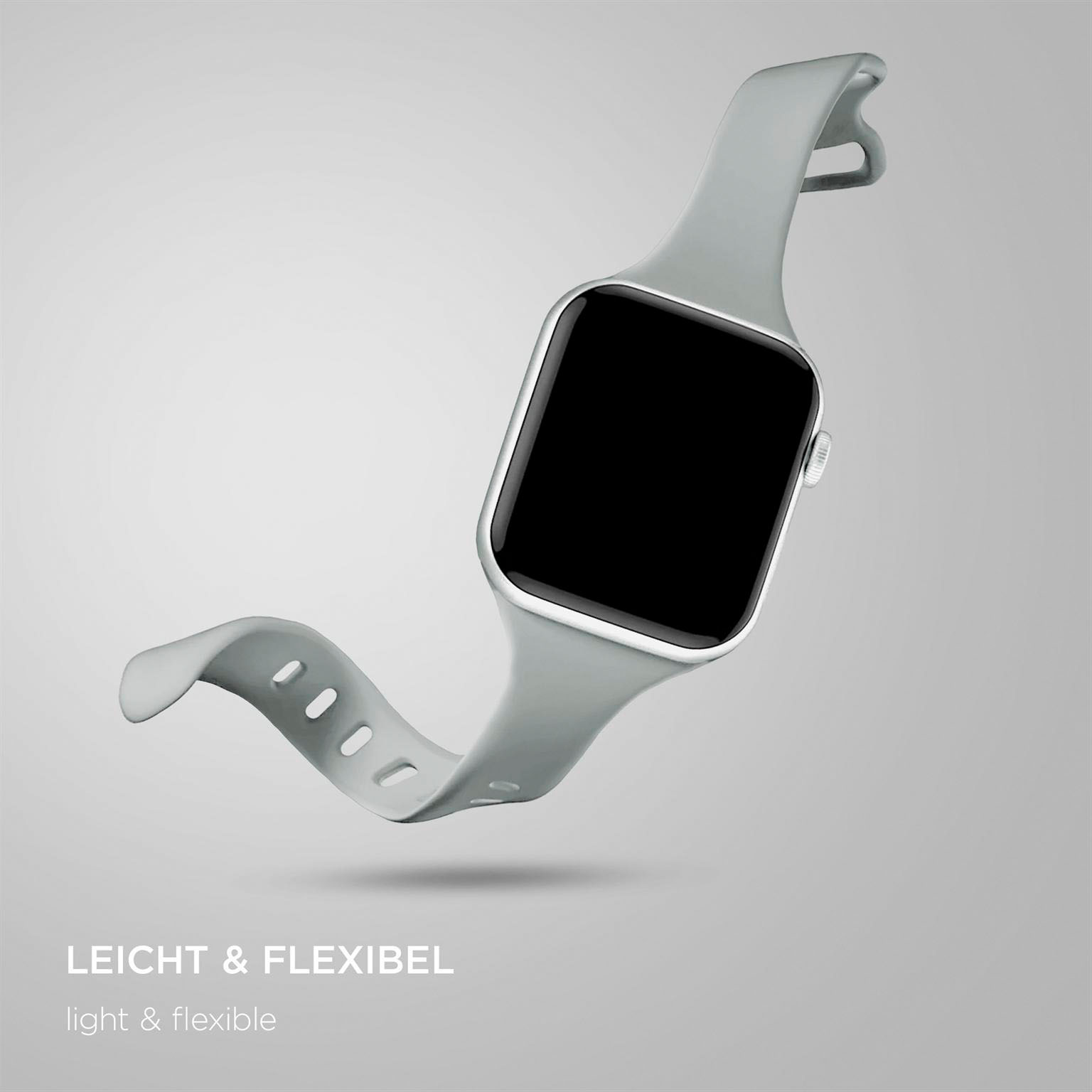 ONEFLOW Soft Band Slim Apple Watch SE 3 (44mm) Sportarmband Schmal – Weiteres Produktbild 4