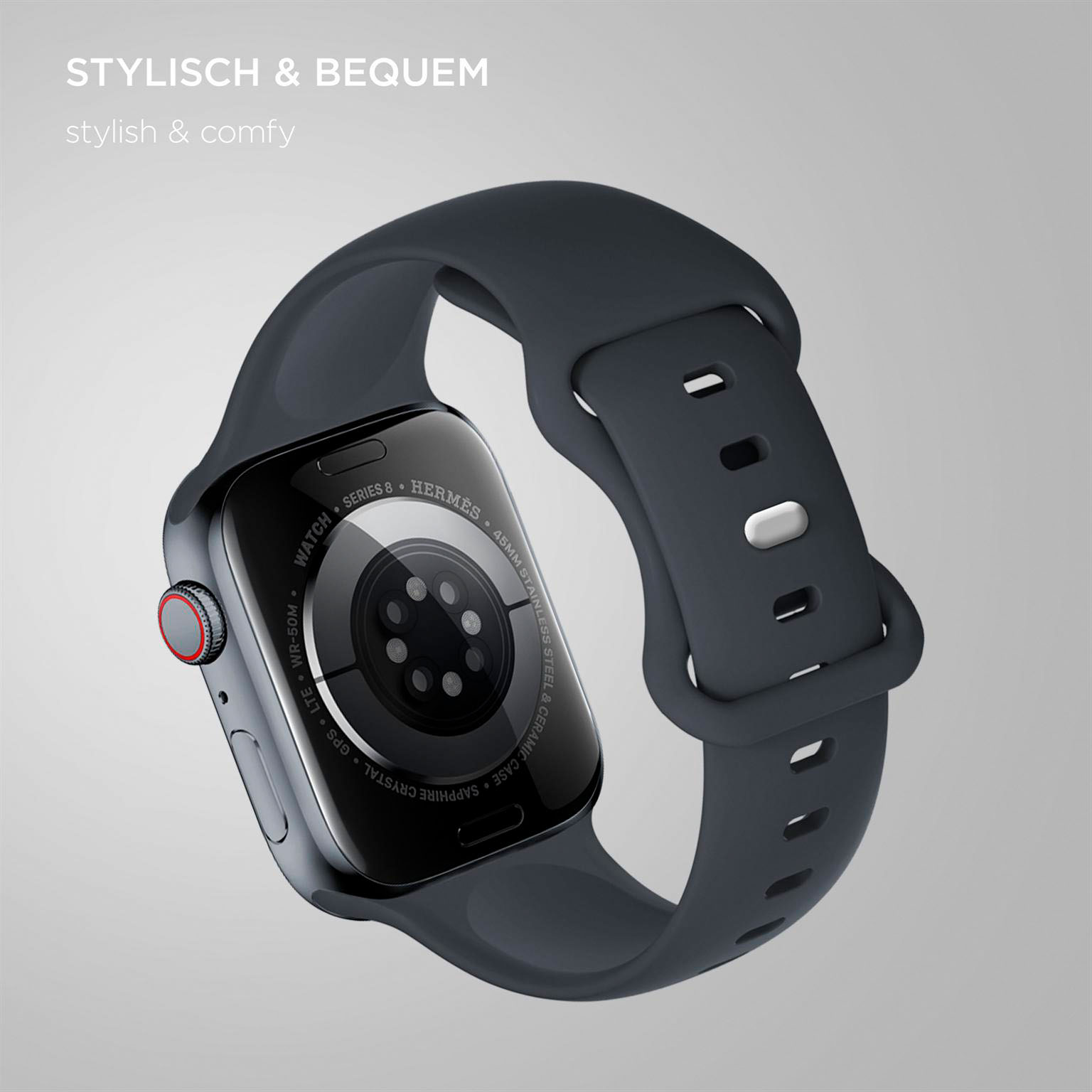 ONEFLOW Soft Band Apple Watch SE 3 (44mm) Silikon Armband Sport – Weiteres Produktbild 1