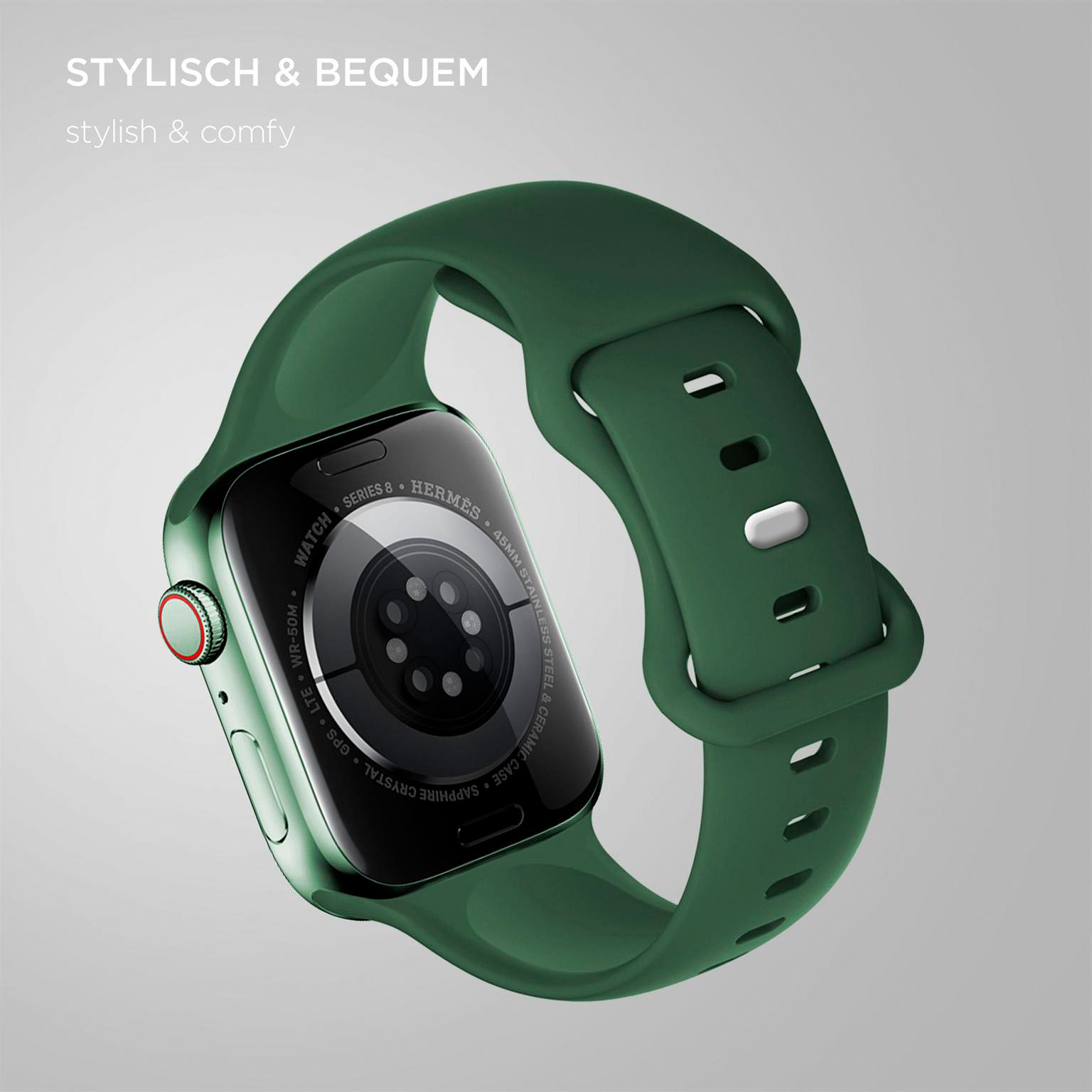 ONEFLOW Soft Band Apple Watch SE 3 (44mm) Silikon Armband Sport – Weiteres Produktbild 1