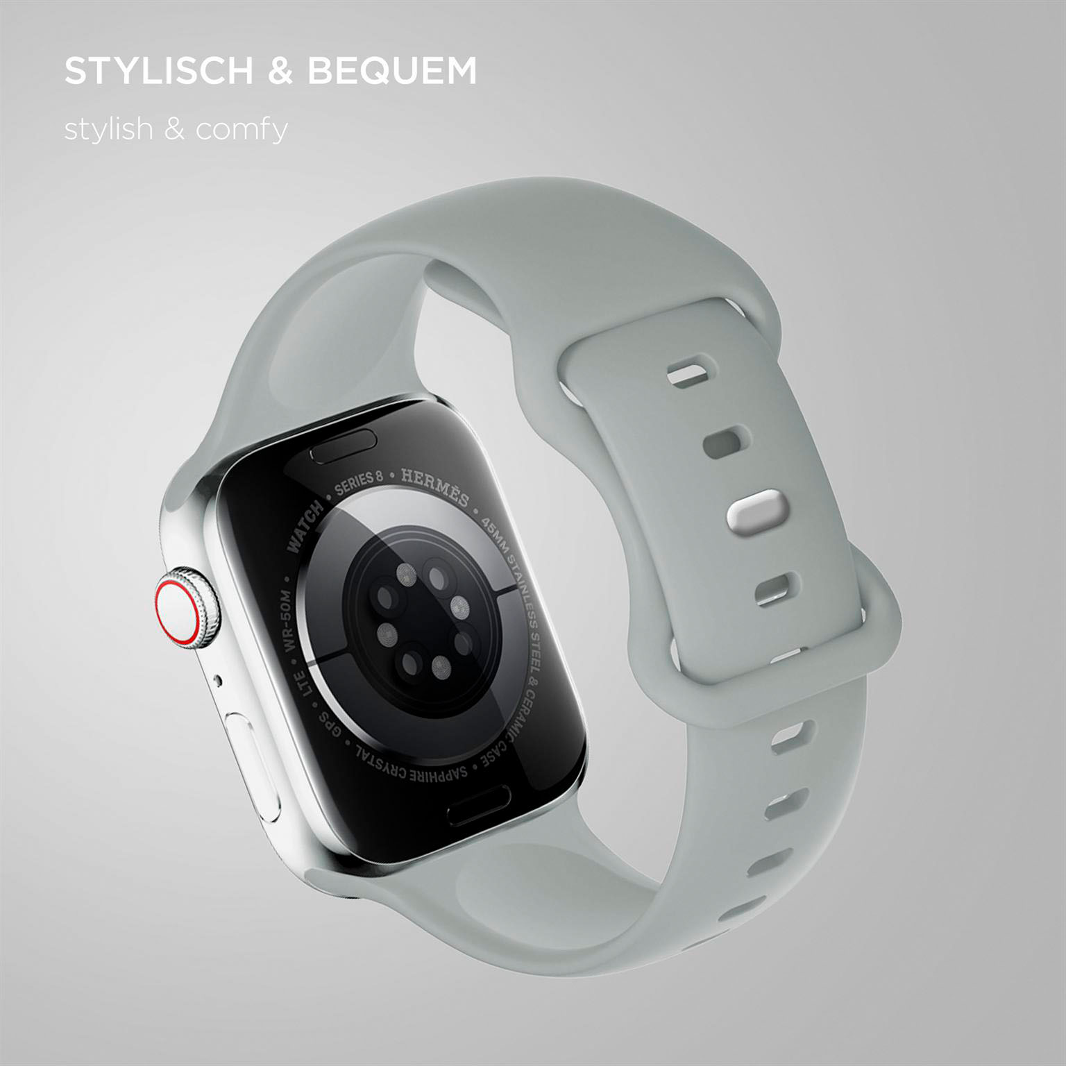 ONEFLOW Soft Band Apple Watch SE 3 (44mm) Silikon Armband Sport – Weiteres Produktbild 1