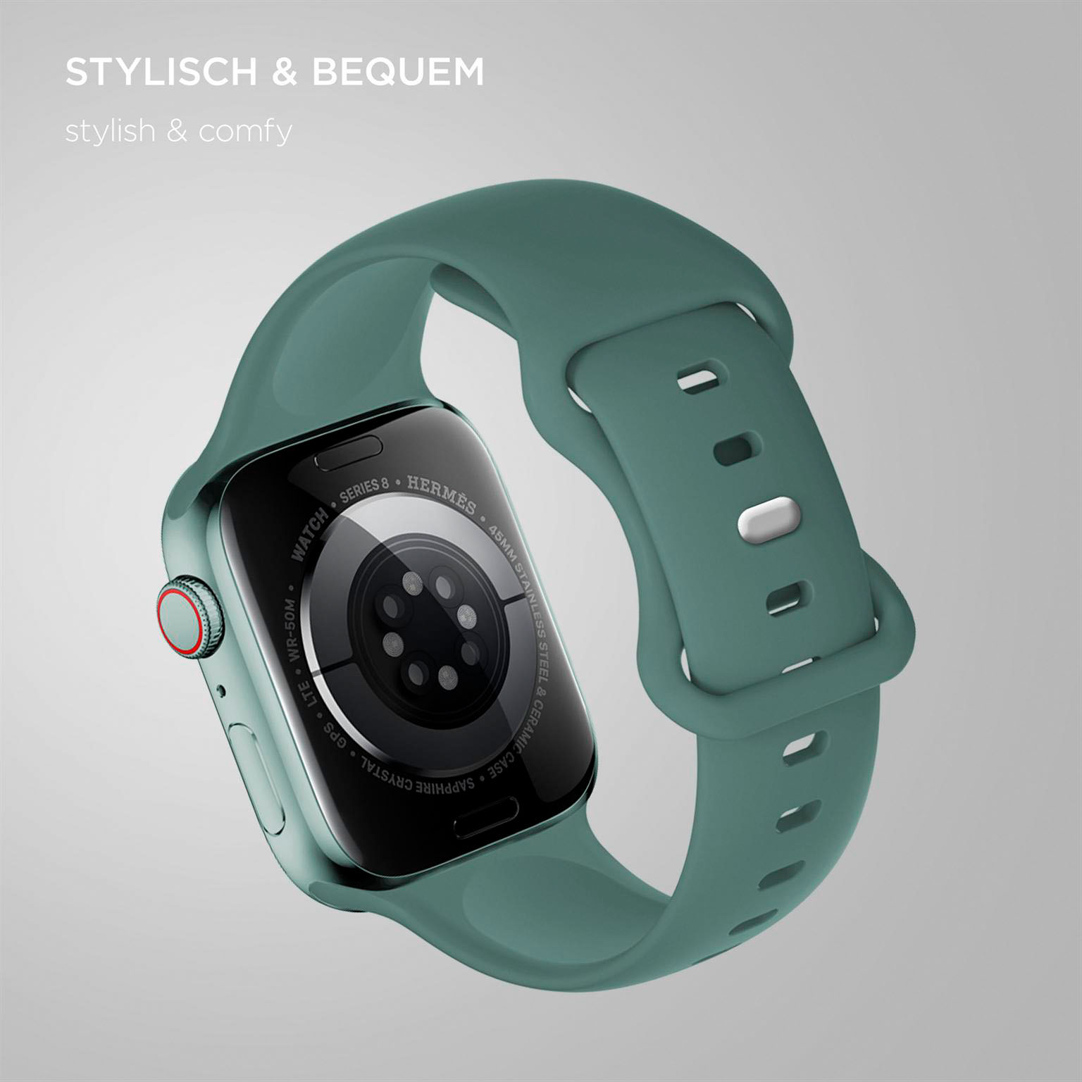 ONEFLOW Soft Band Apple Watch SE 3 (44mm) Silikon Armband Sport – Weiteres Produktbild 1