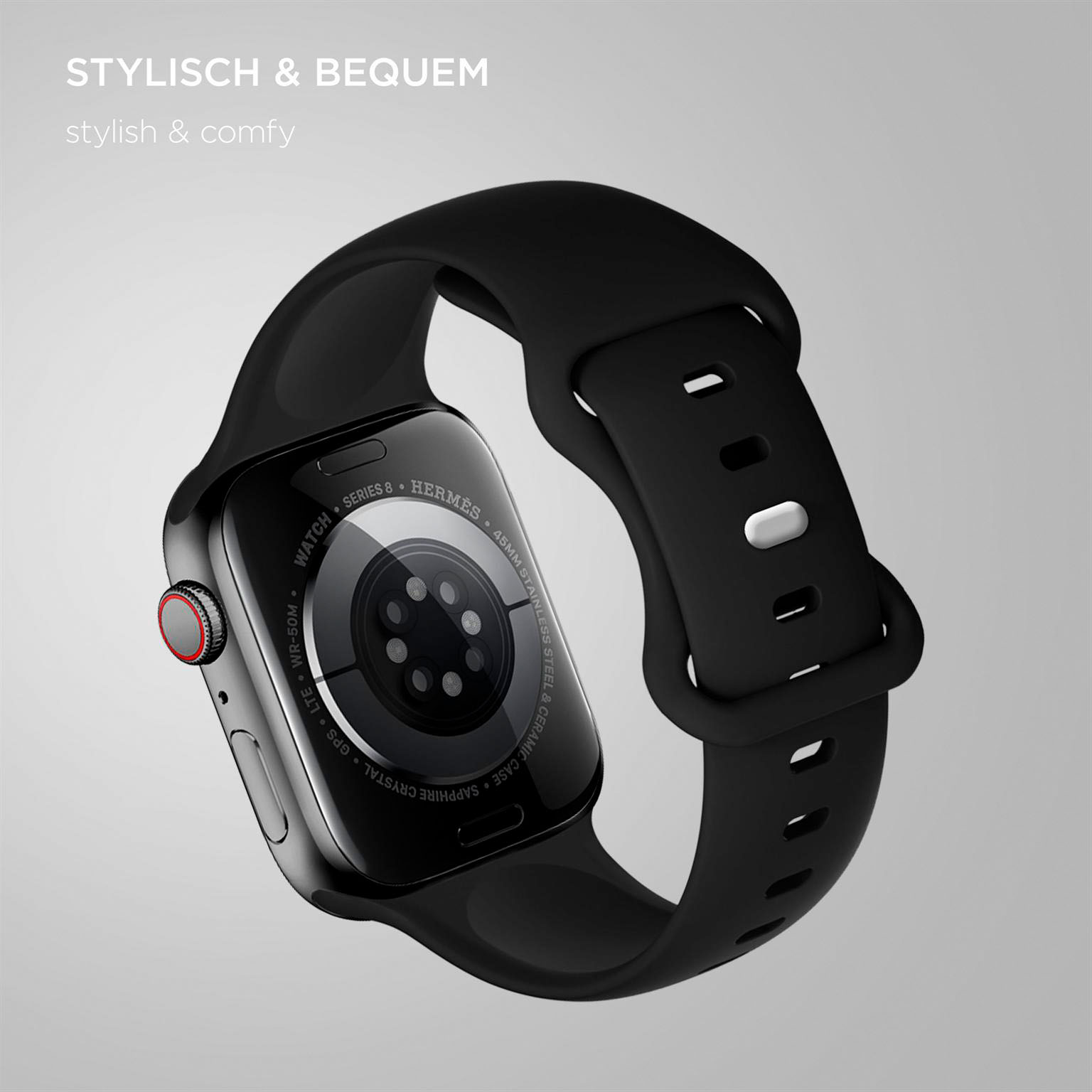 ONEFLOW Soft Band Apple Watch SE 3 (44mm) Silikon Armband Sport – Weiteres Produktbild 1