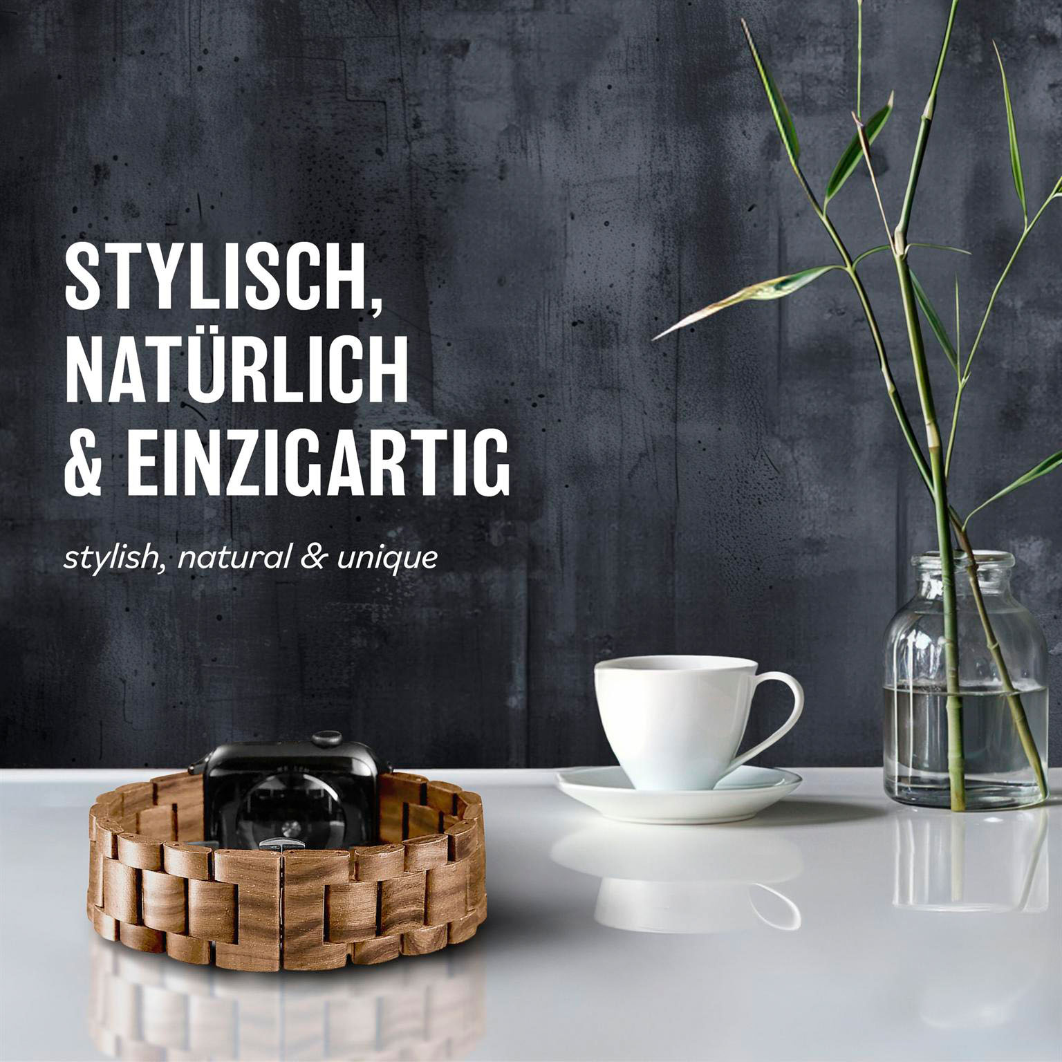 ONEFLOW Timber Strap Apple Watch SE 3 (44mm) Holz Armband – Weiteres Produktbild 1