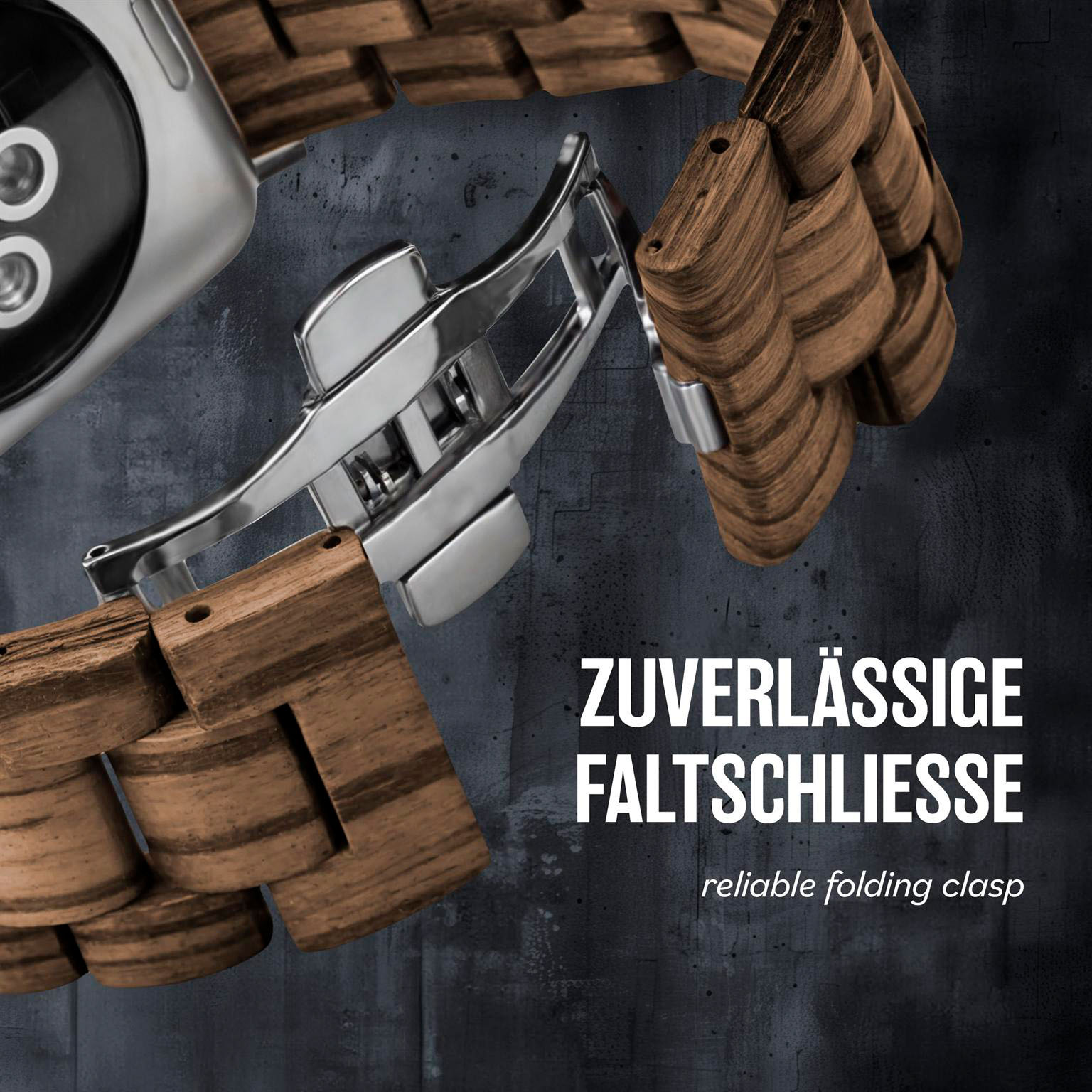 ONEFLOW Timber Strap Apple Watch 11 (46mm) Holz Armband – Weiteres Produktbild 2