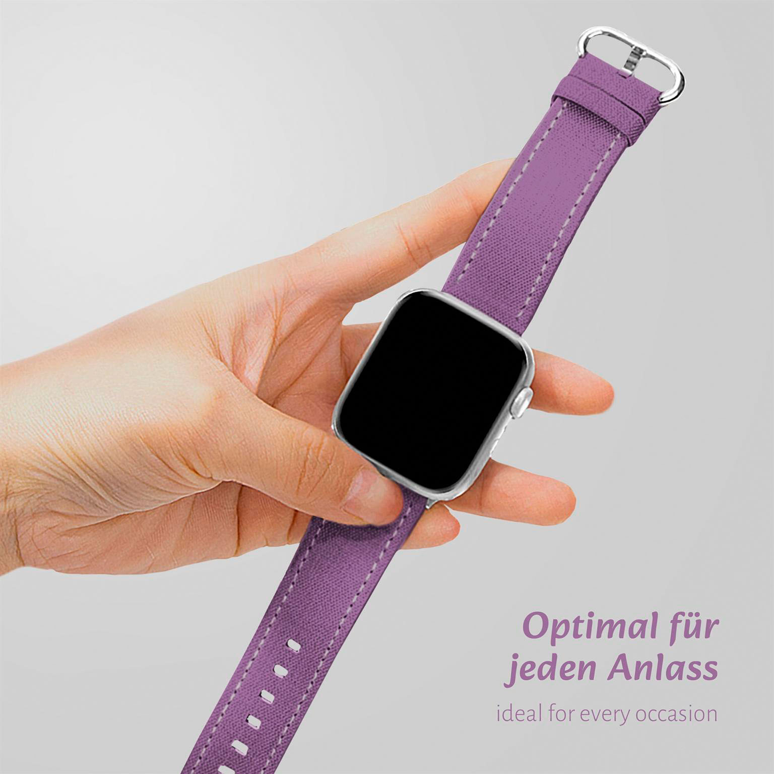 ONEFLOW Urban Strap Apple Watch SE 3 (44mm) Armband Canvas Nylon – Weiteres Produktbild 3