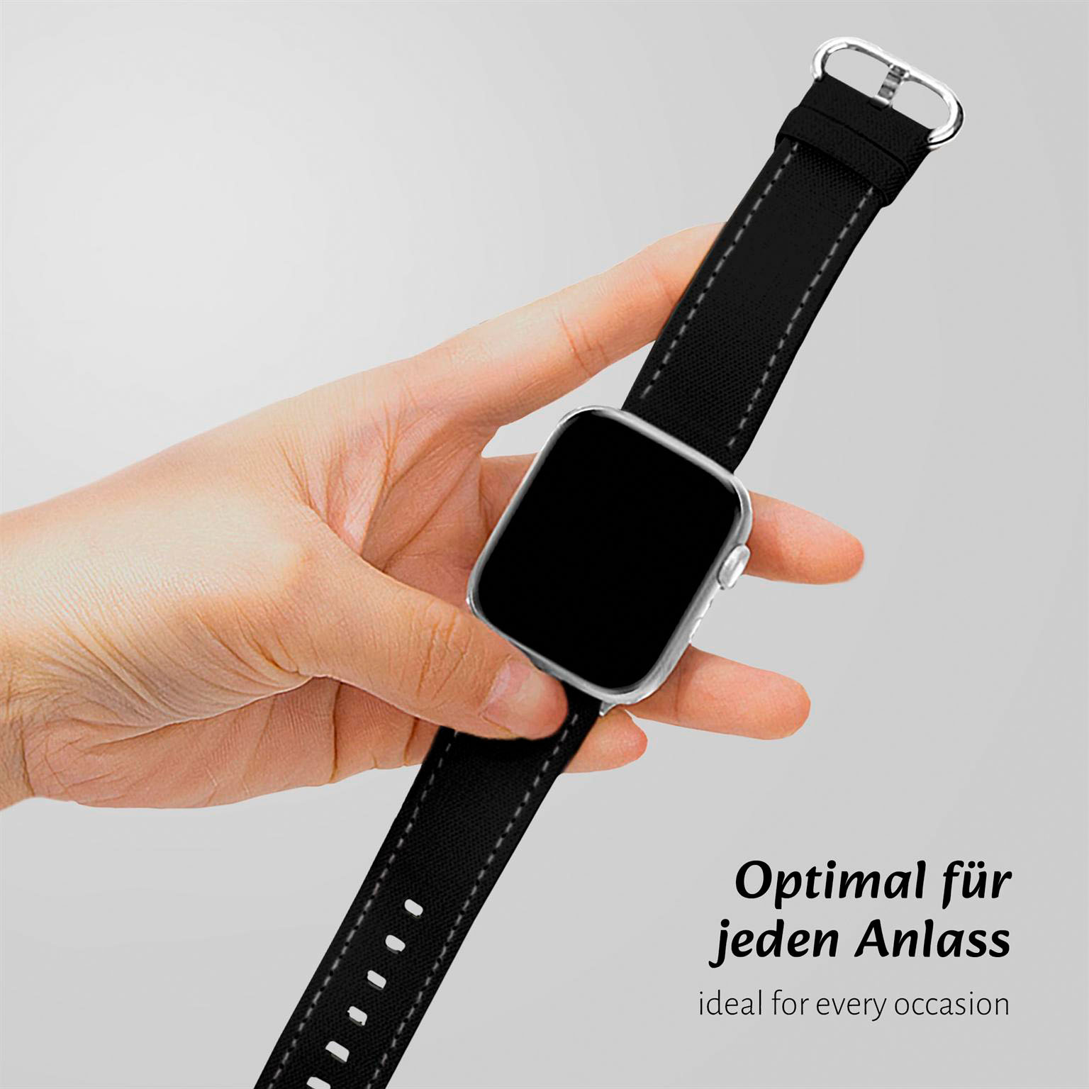 ONEFLOW Urban Strap Apple Watch SE 3 (44mm) Armband Canvas Nylon – Weiteres Produktbild 3