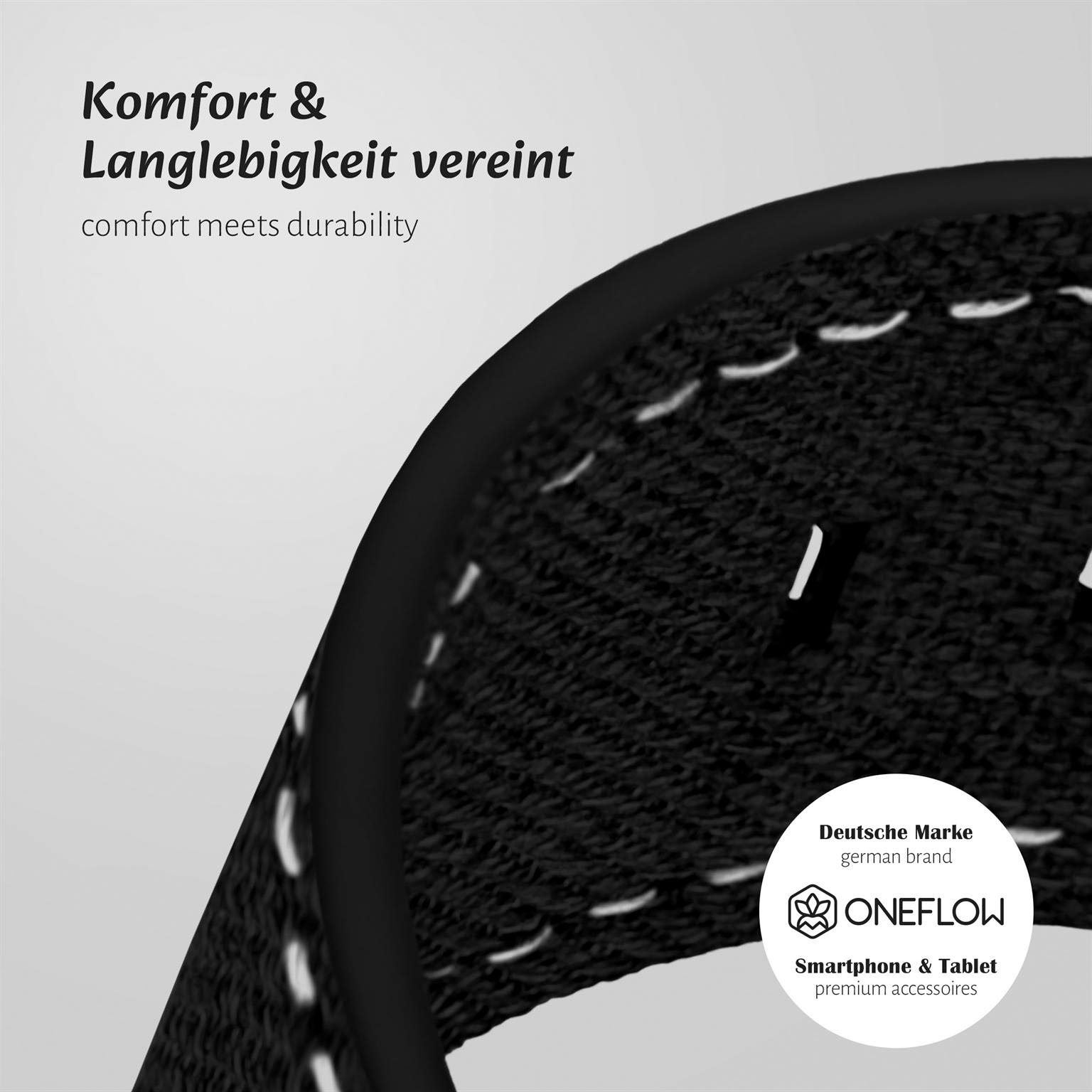 ONEFLOW Urban Strap Apple Watch SE 3 (44mm) Armband Canvas Nylon – Weiteres Produktbild 5