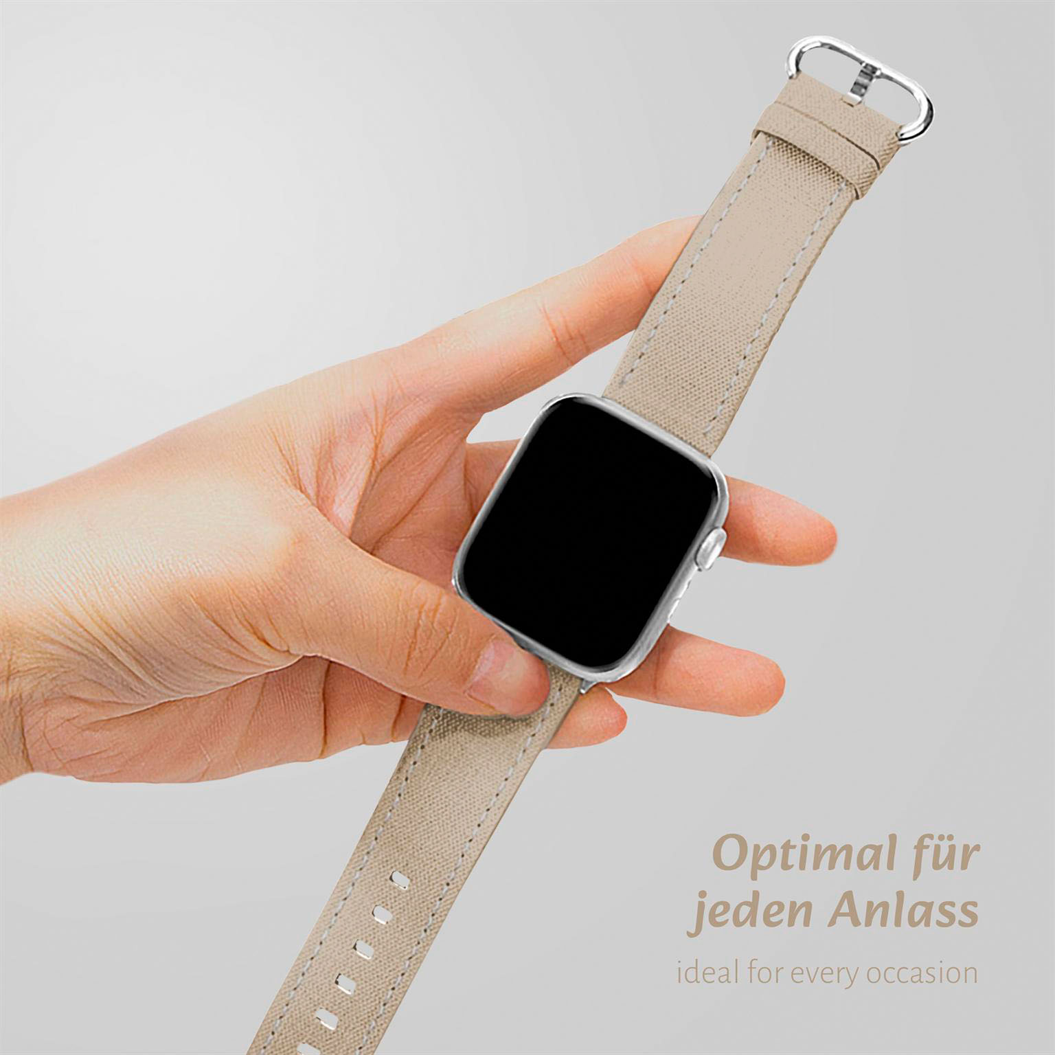 ONEFLOW Urban Strap Apple Watch 11 (42mm) Armband Canvas Nylon – Weiteres Produktbild 3