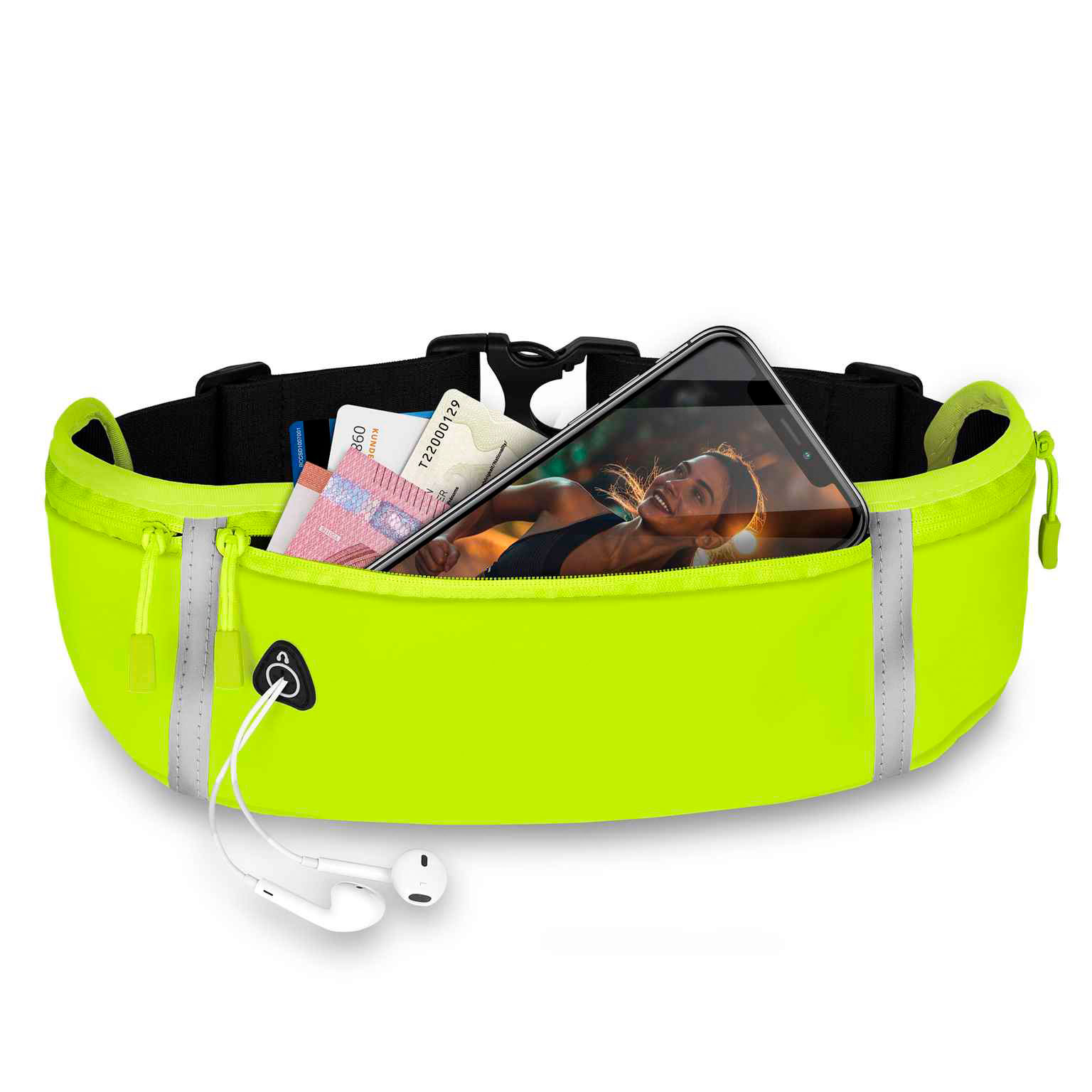 ONEFLOW Active Pro Belt Motorola Moto G56 5G Laufgürtel atmungsaktiv – Green Motion
