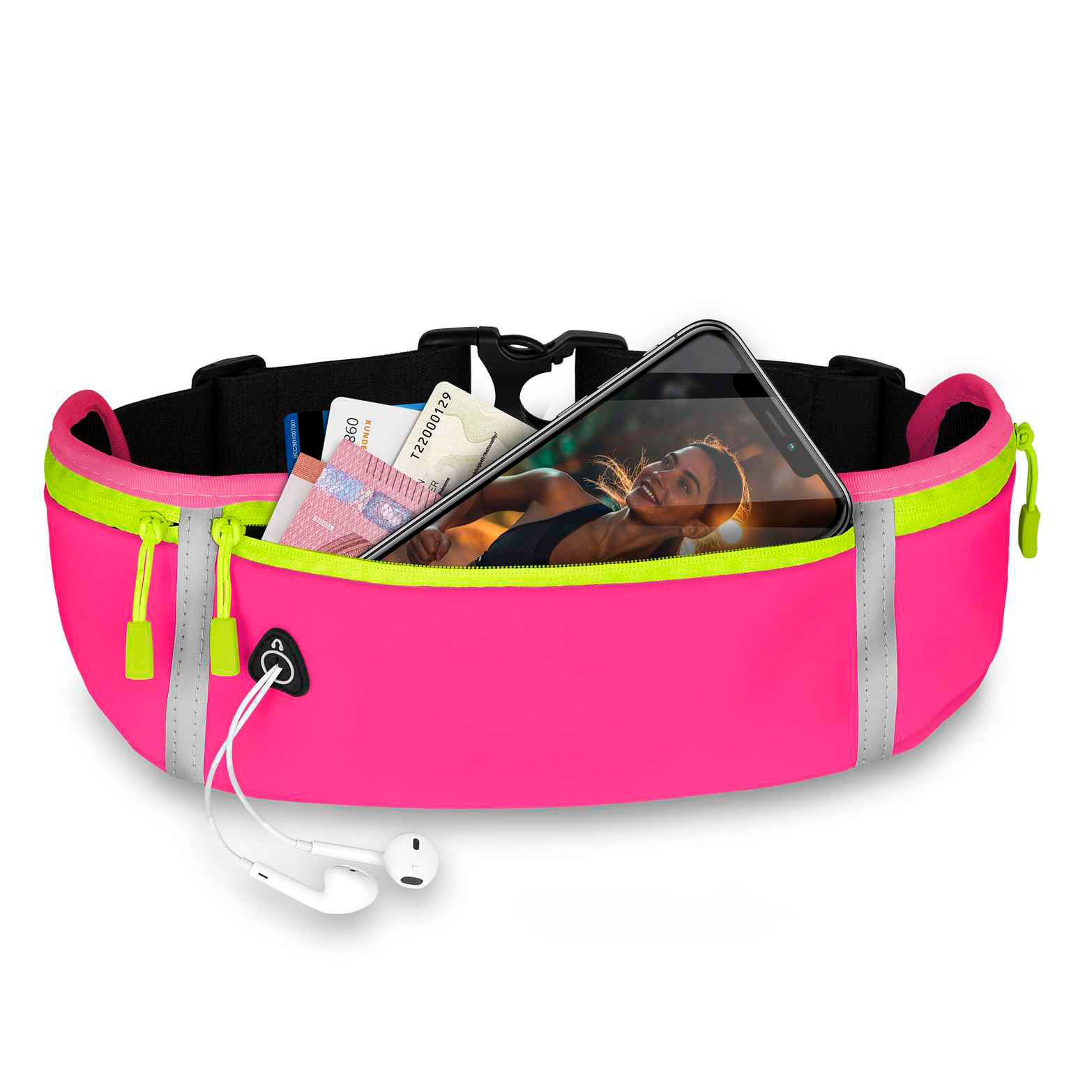 ONEFLOW Active Pro Belt Motorola Moto G56 5G Laufgürtel atmungsaktiv – Triple Pink