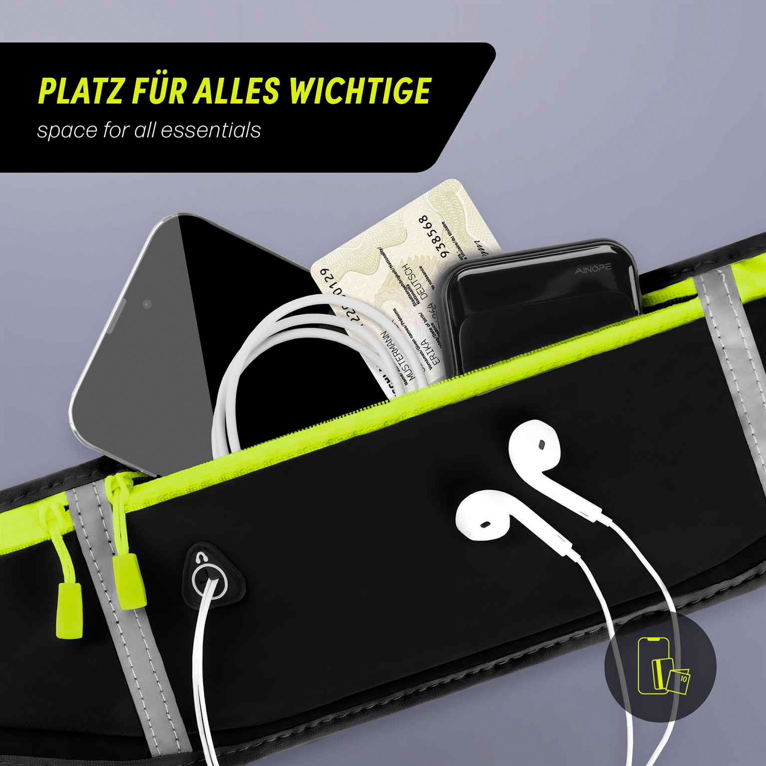 ONEFLOW Active Pro Belt Poco X8 Pro Laufgürtel atmungsaktiv – Weiteres Produktbild 2