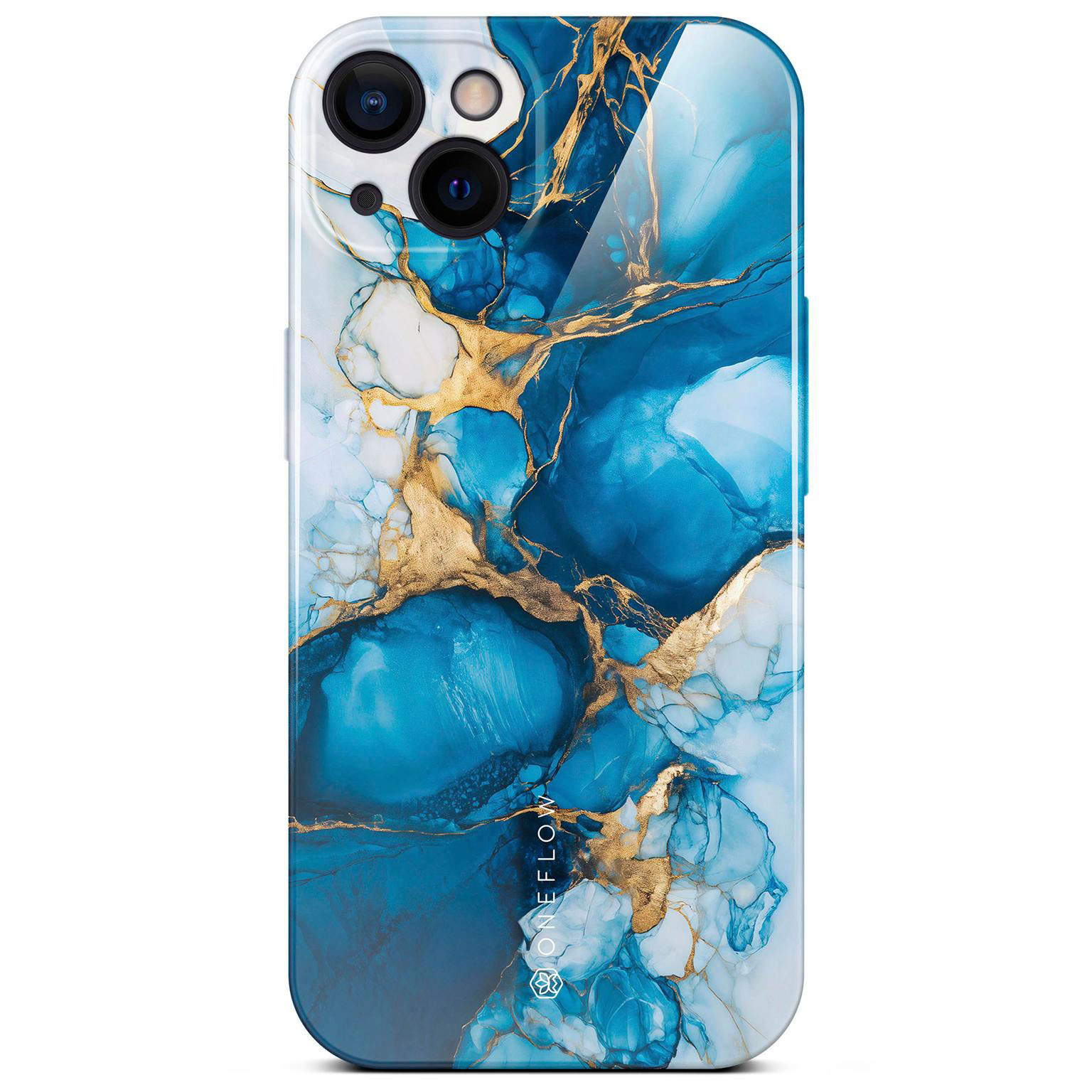 ONEFLOW Bliss Cover iPhone 13 Hülle in Marmor Design – Sapphire Dream