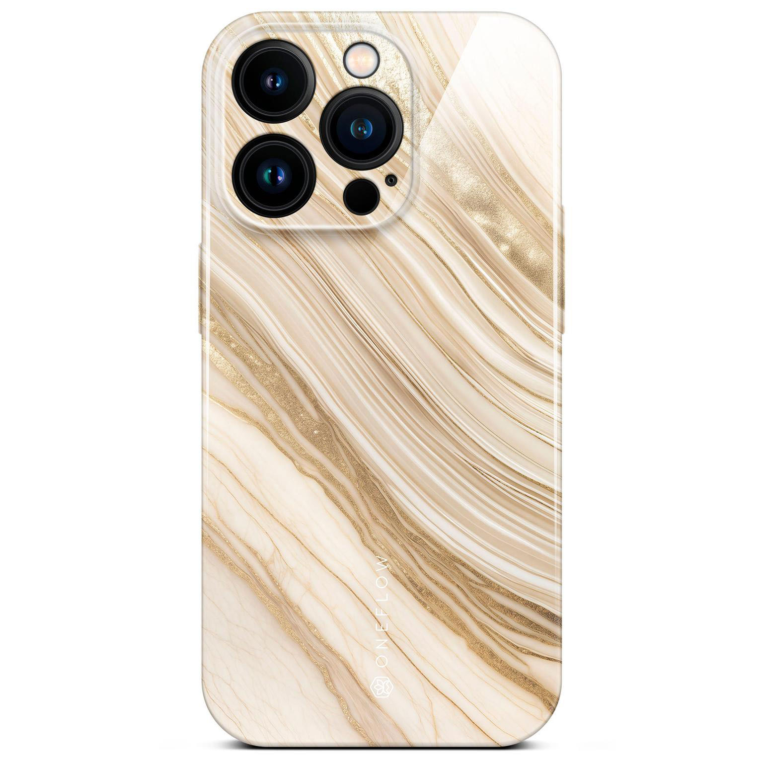 ONEFLOW Bliss Cover iPhone 14 Pro Hülle in Marmor Design – Sand Dune