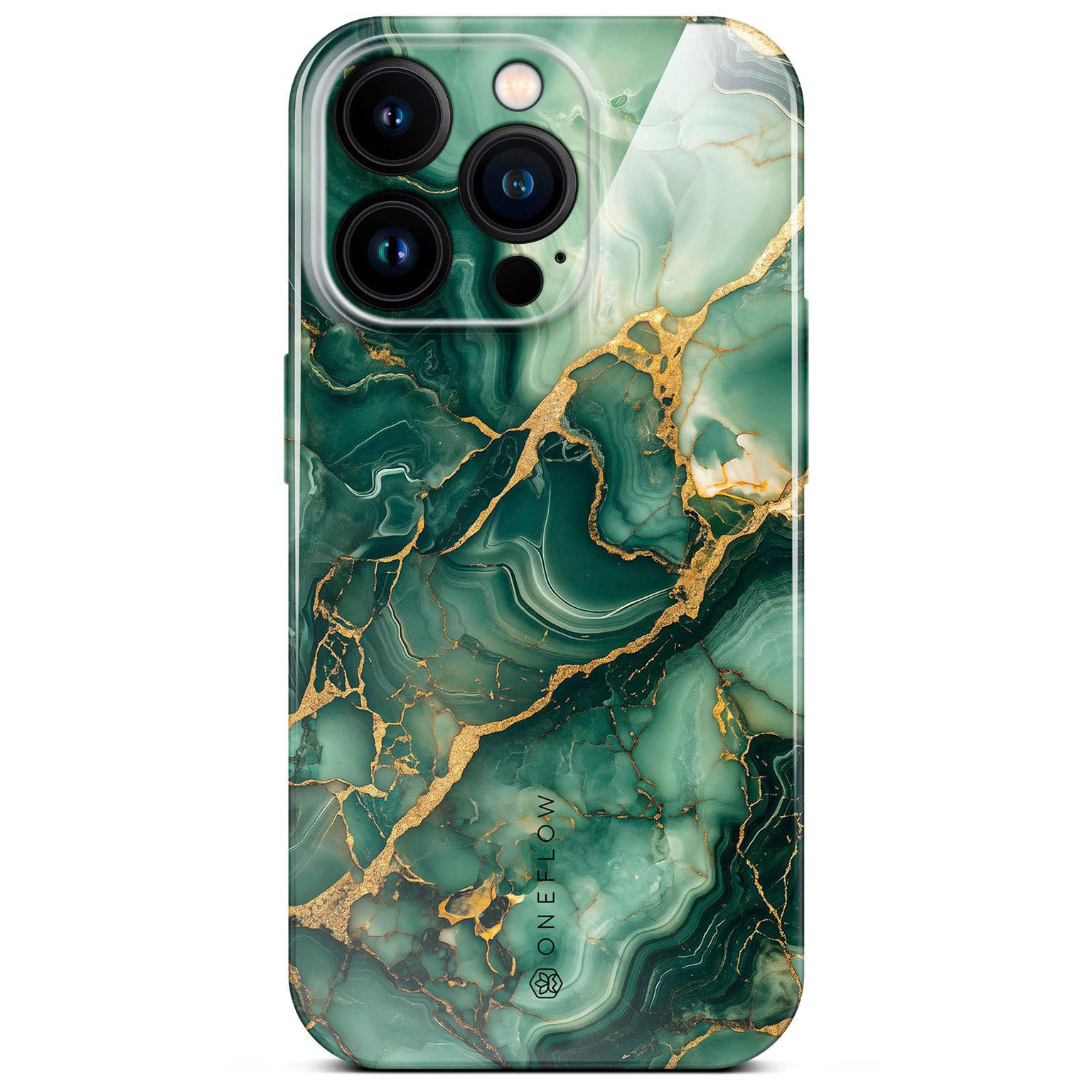ONEFLOW Bliss Cover iPhone 16 Pro Hülle in Marmor Design – Emerald Flow ONEFLOW Bliss Cover iPhone 16 Pro Hülle in Marmor Design – Emerald Flow