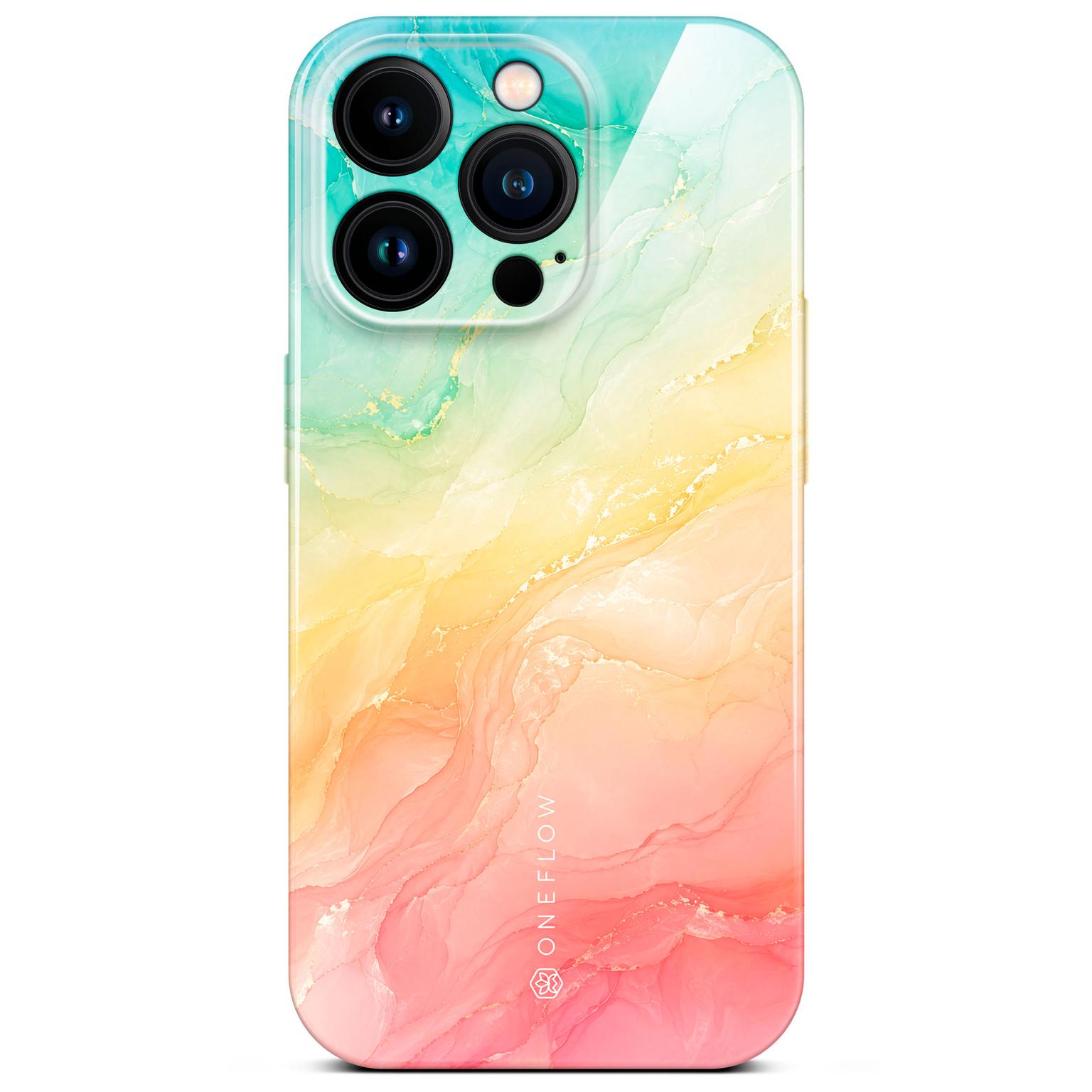 ONEFLOW ONEFLOW Bliss Cover iPhone 16 Pro Hülle in Marmor Design – Tropic Sunrise