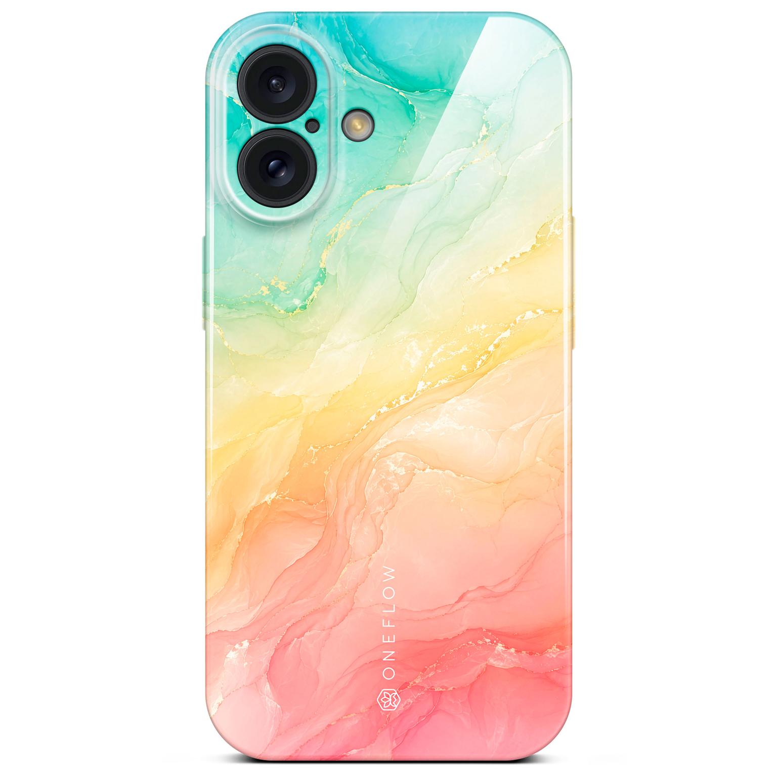 ONEFLOW ONEFLOW Bliss Cover iPhone 16 Hülle in Marmor Design – Tropic Sunrise