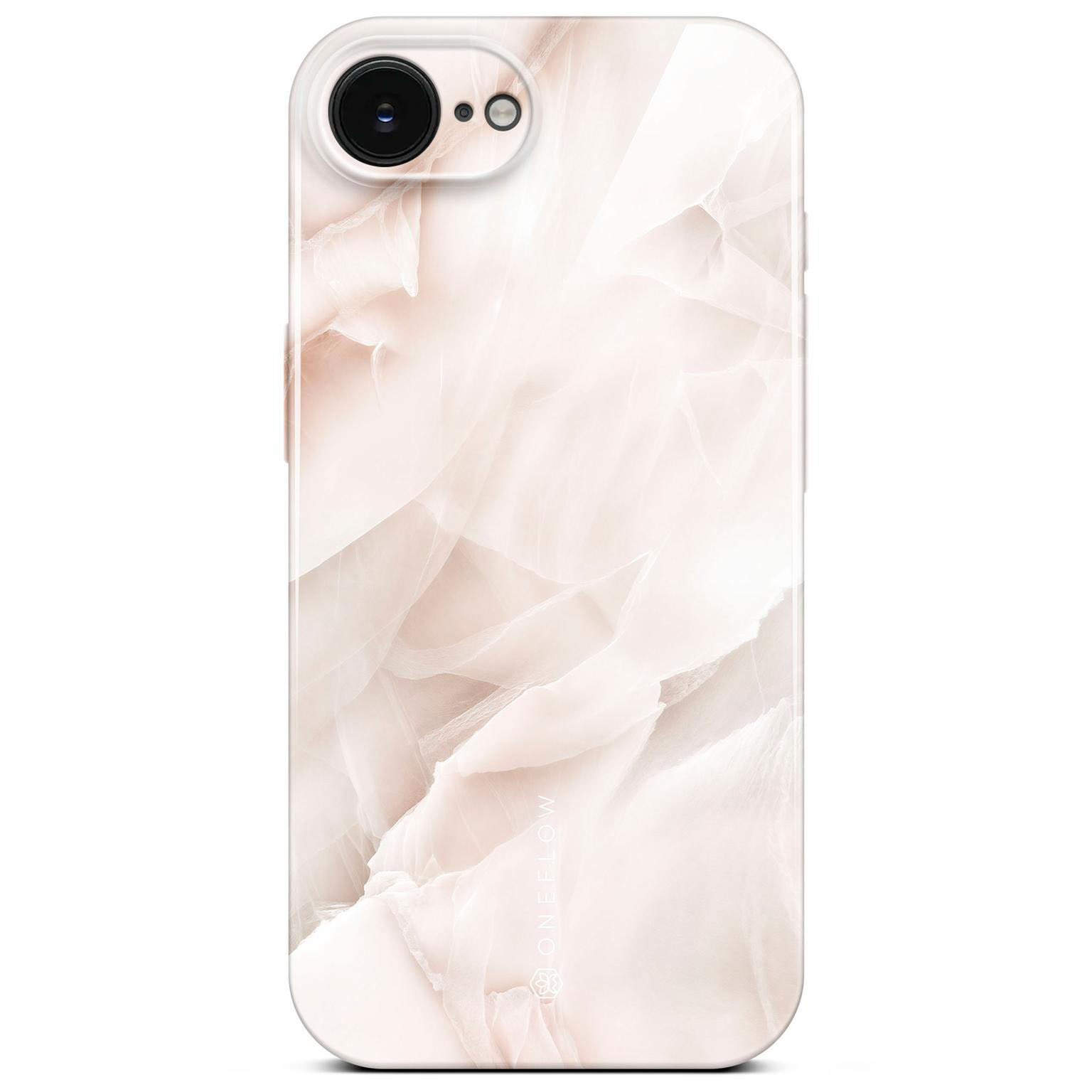 ONEFLOW Bliss Cover iPhone 16e Hülle in Marmor Design – Soft Blush