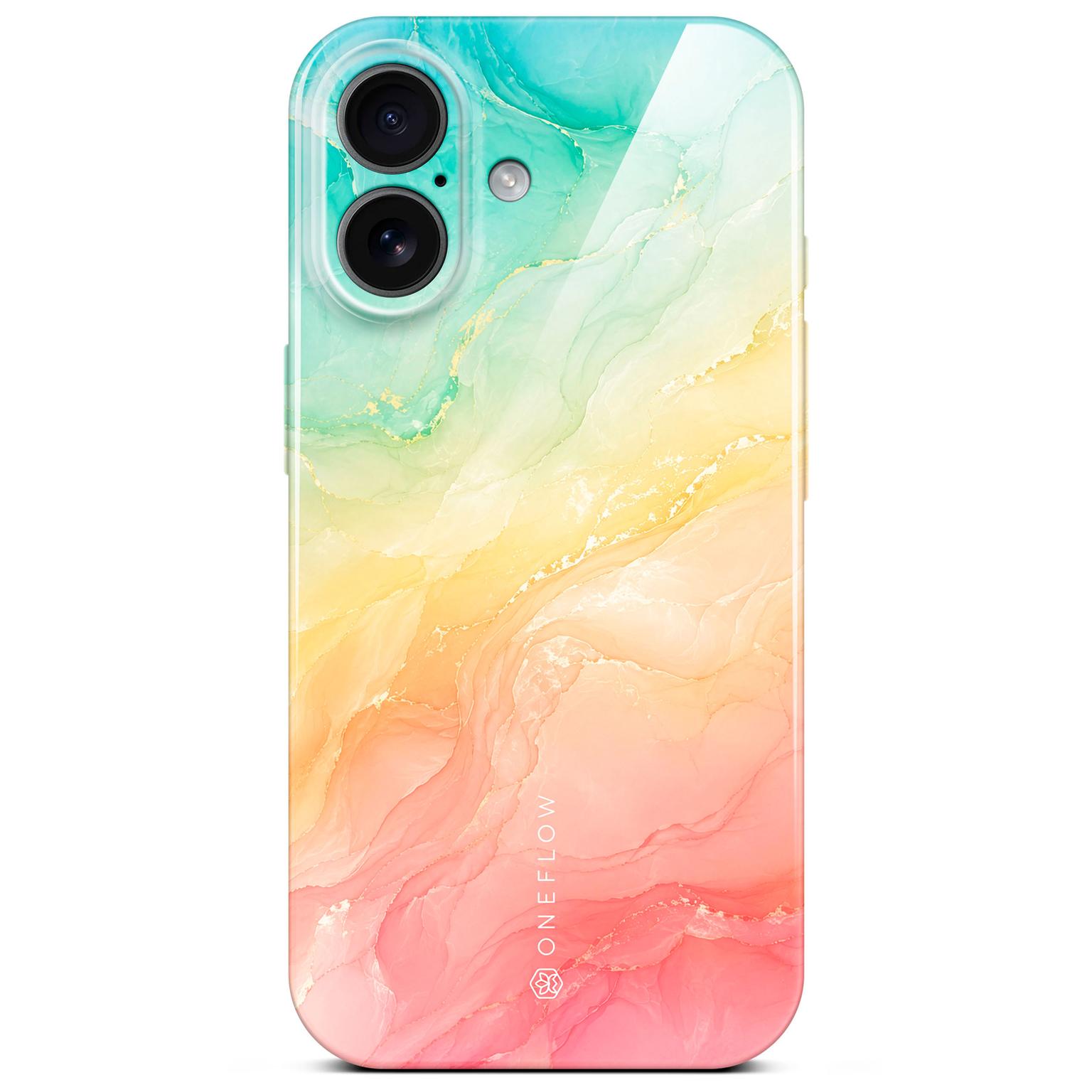 ONEFLOW ONEFLOW Bliss Cover iPhone 17 Hülle in Marmor Design – Tropic Sunrise