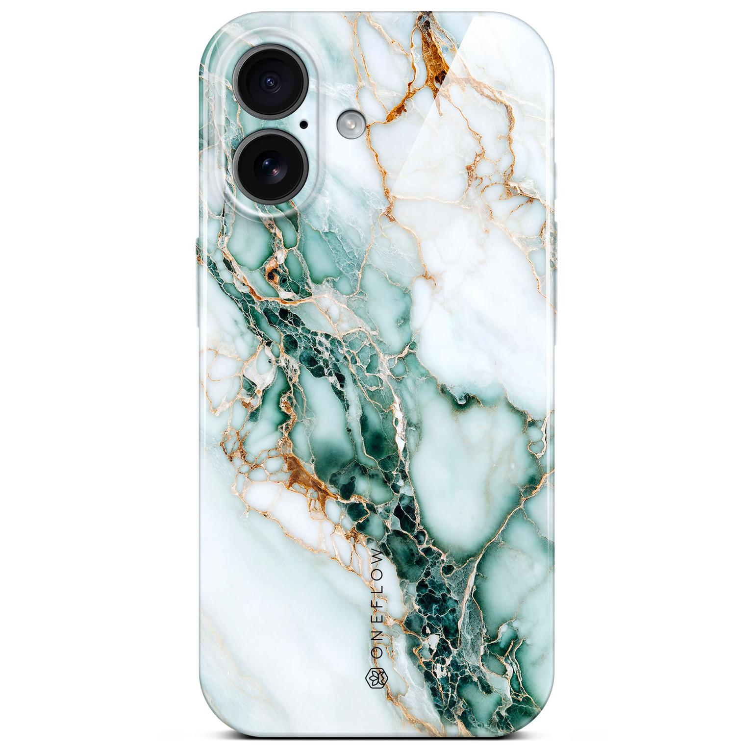 ONEFLOW Bliss Cover iPhone 17 Hülle in Marmor Design – Jade Cascade ONEFLOW Bliss Cover iPhone 17 Hülle in Marmor Design – Jade Cascade