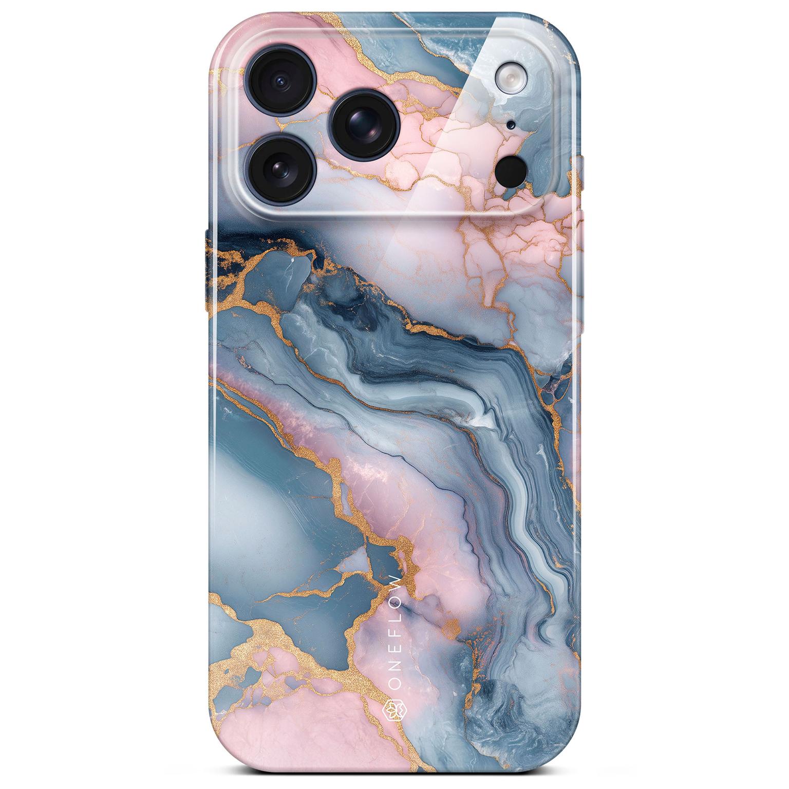 ONEFLOW ONEFLOW Bliss Cover iPhone 18 Pro Hülle in Marmor Design – Aurora Lagoon