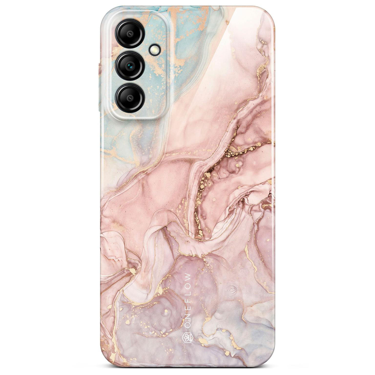 ONEFLOW Bliss Cover Samsung Galaxy A14 5G Hülle in Marmor Design – Rose Serenity