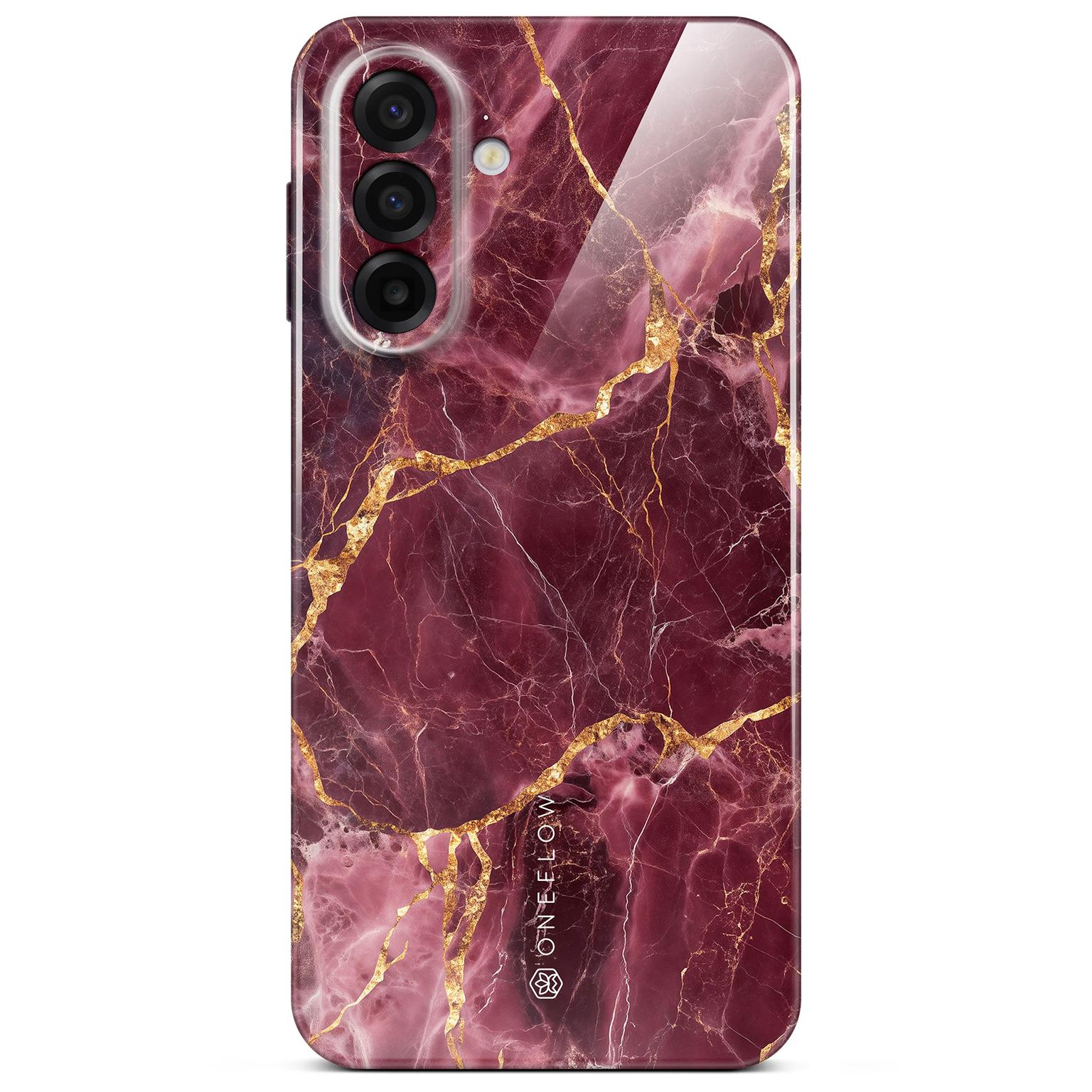 ONEFLOW Bliss Cover Samsung Galaxy A17 5G Hülle in Marmor Design – Velvet Wine