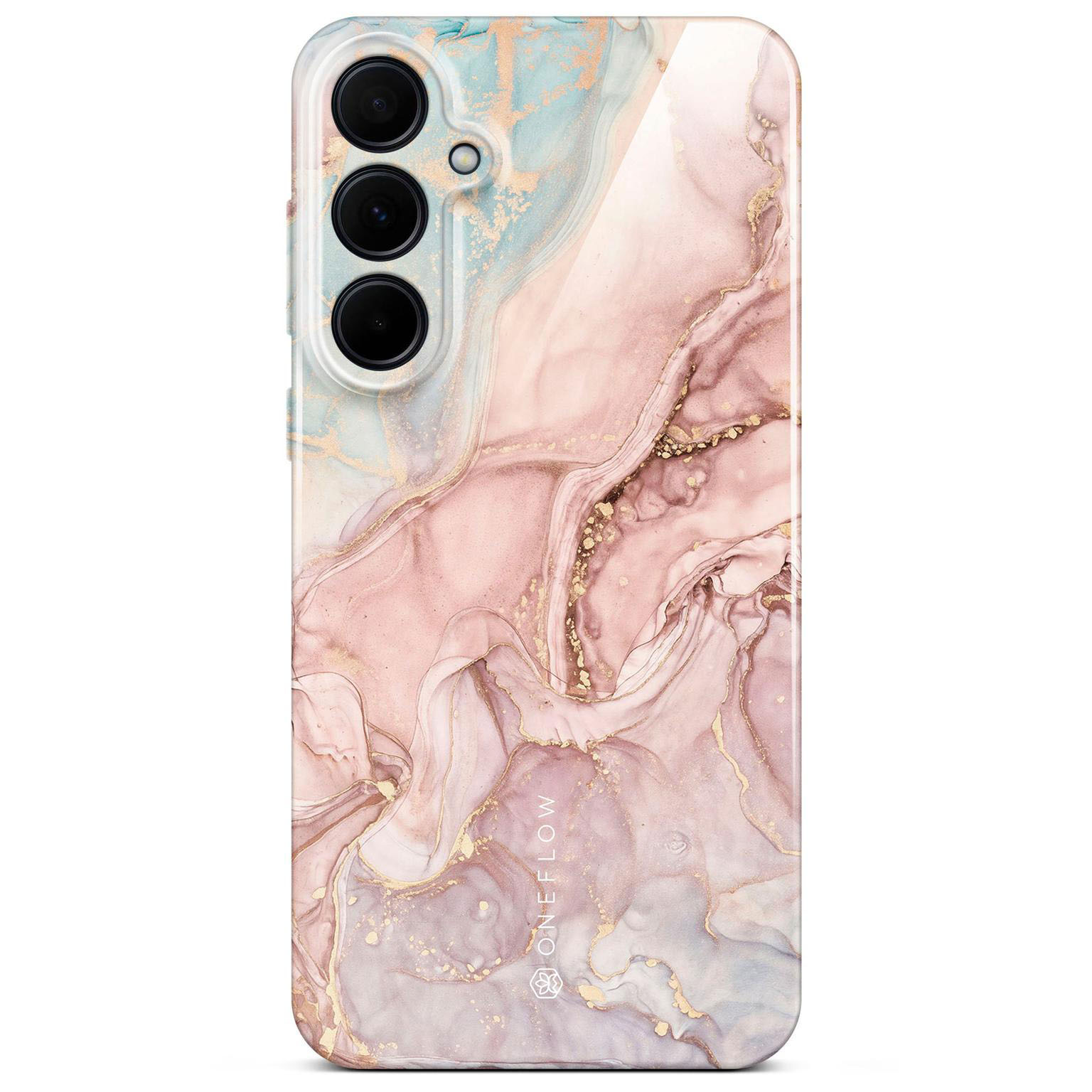 ONEFLOW Bliss Cover Samsung Galaxy A35 5G Hülle in Marmor Design – Rose Serenity