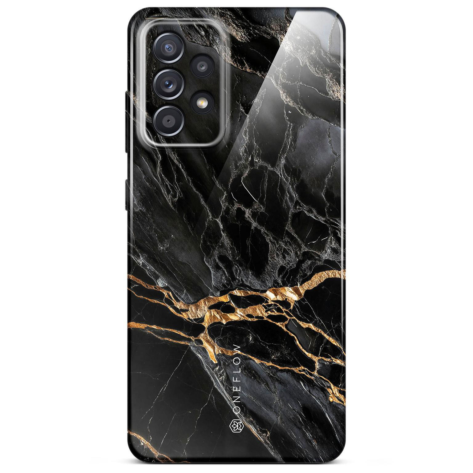 ONEFLOW Bliss Cover Samsung Galaxy A52 Hülle in Marmor Design – Black Mirage