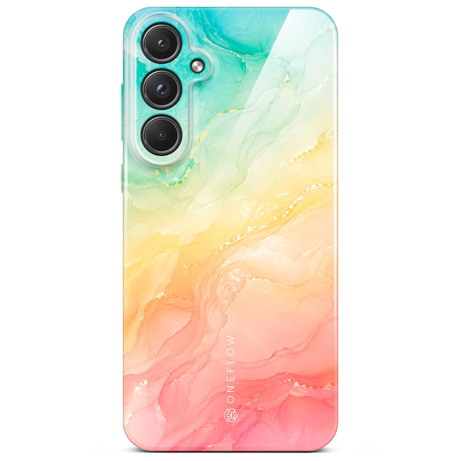 ONEFLOW Bliss Cover Samsung Galaxy A55 5G Hülle in Marmor Design – Tropic Sunrise