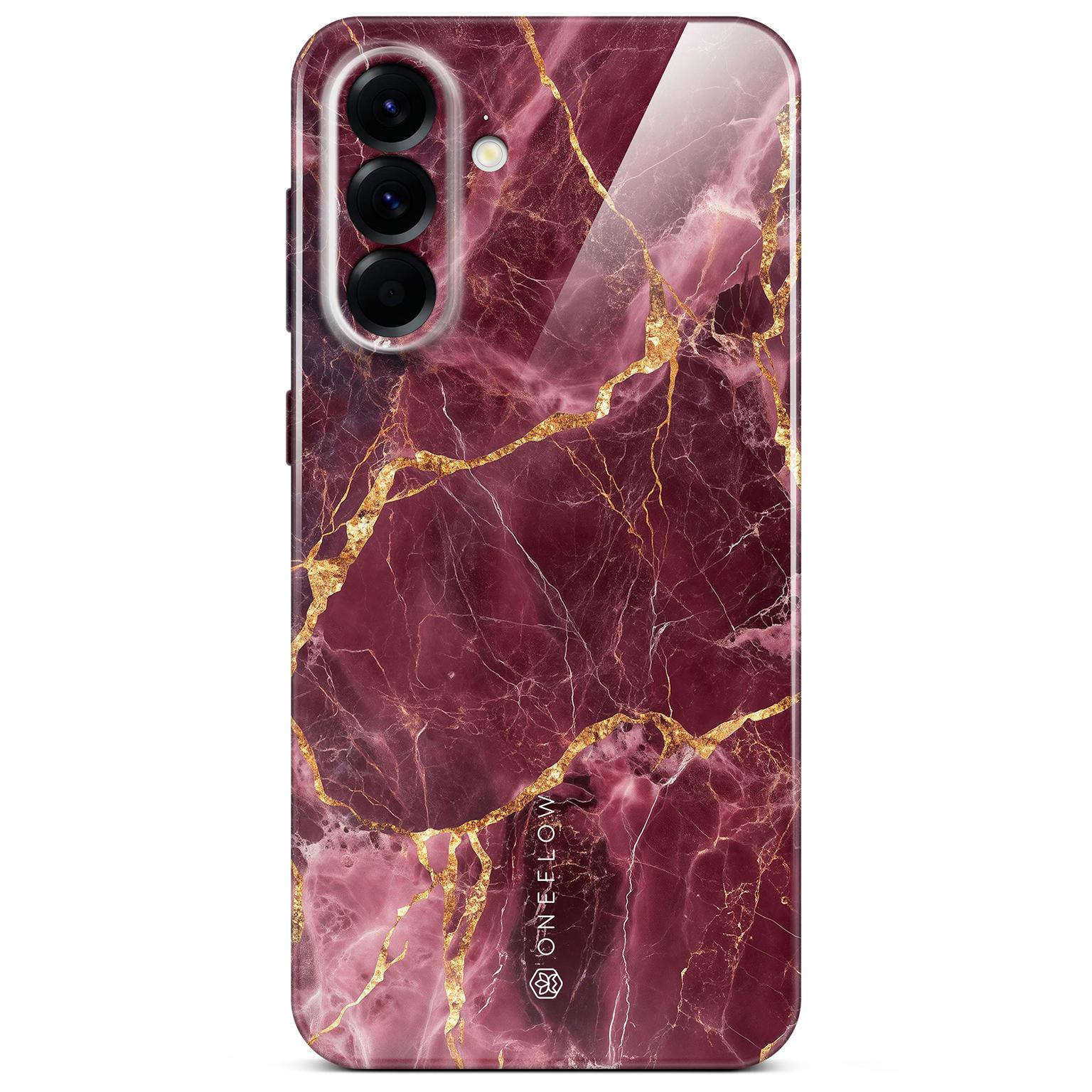 ONEFLOW ONEFLOW Bliss Cover Samsung Galaxy A56 5G Hülle in Marmor Design – Velvet Wine