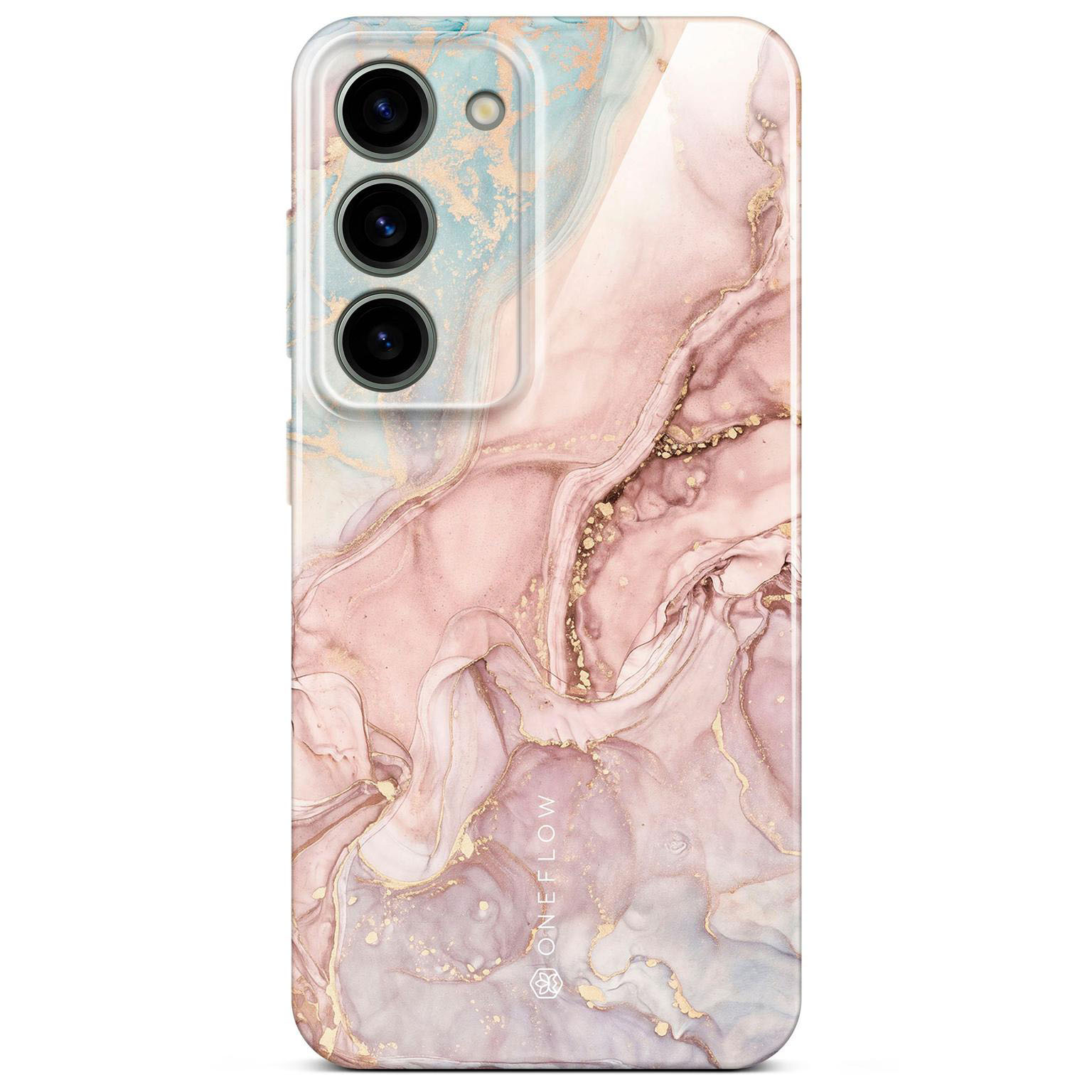 ONEFLOW Bliss Cover Samsung Galaxy S23 Hülle in Marmor Design – Rose Serenity
