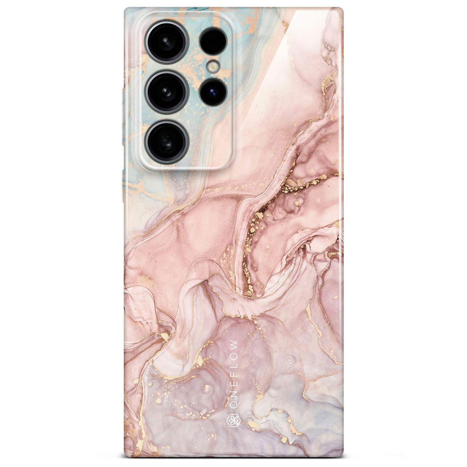 ONEFLOW Bliss Cover Samsung Galaxy S24 Ultra Hülle in Marmor Design – Rose Serenity