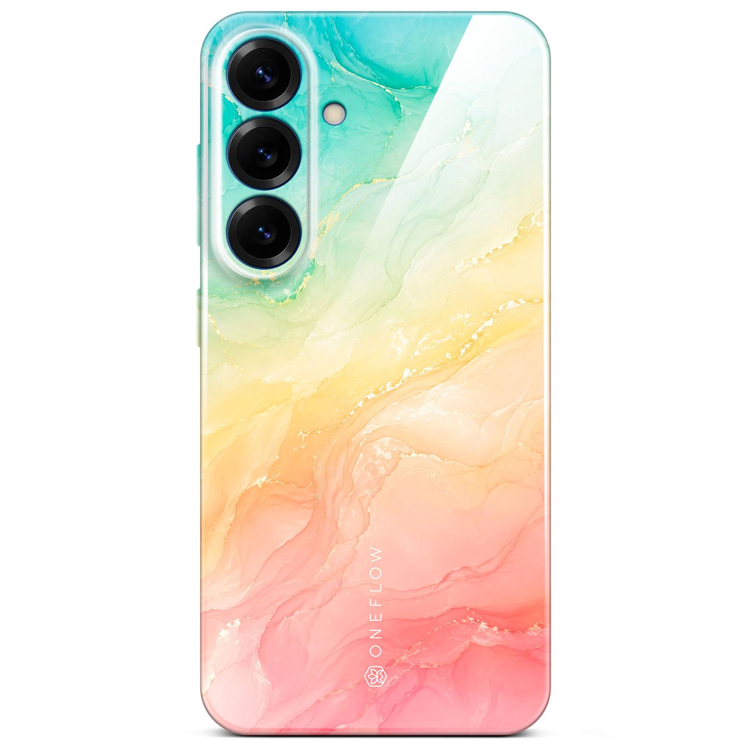 ONEFLOW ONEFLOW Bliss Cover Samsung Galaxy S25 Hülle in Marmor Design – Tropic Sunrise