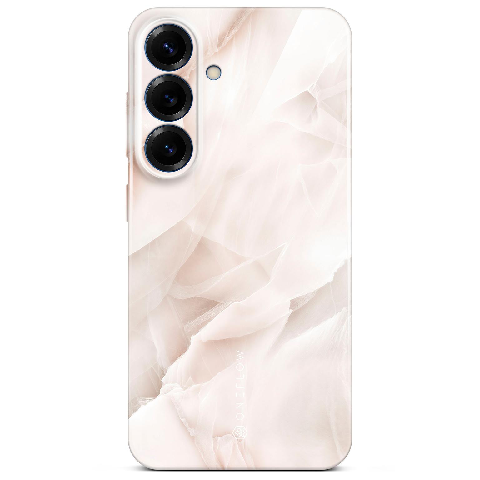 ONEFLOW Bliss Cover Samsung Galaxy S25 Hülle in Marmor Design – Soft Blush