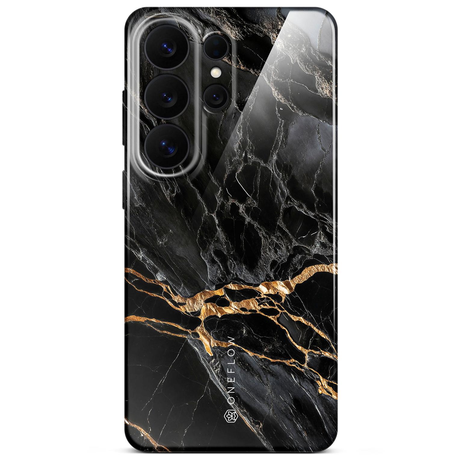 ONEFLOW Bliss Cover Samsung Galaxy S26 Ultra Hülle in Marmor Design – Black Mirage