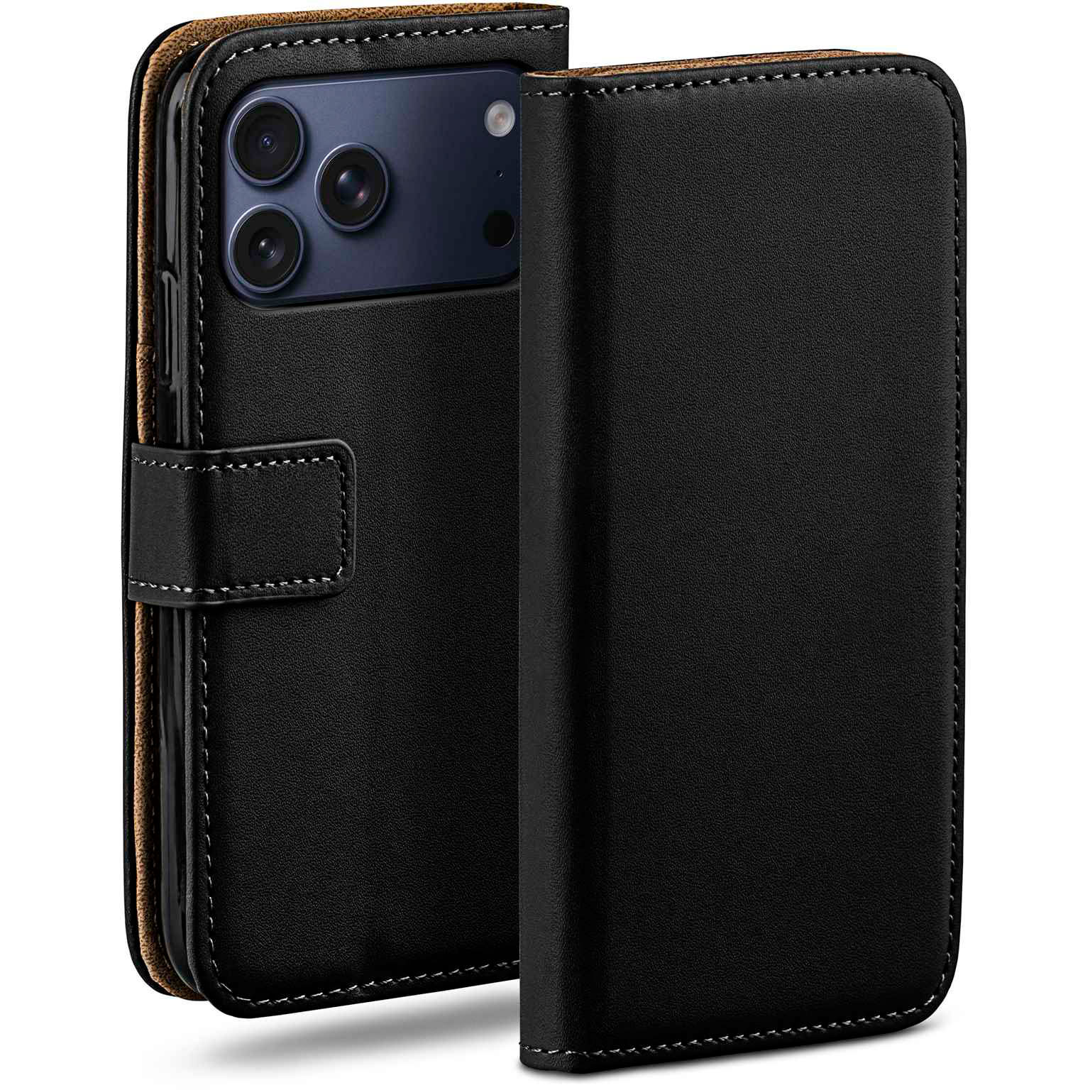 moex Book Case für iPhone 17 Pro Klapphülle mit Kartenfach – Tiefschwarz moex Book Case für iPhone 17 Pro Klapphülle mit Kartenfach – Tiefschwarz