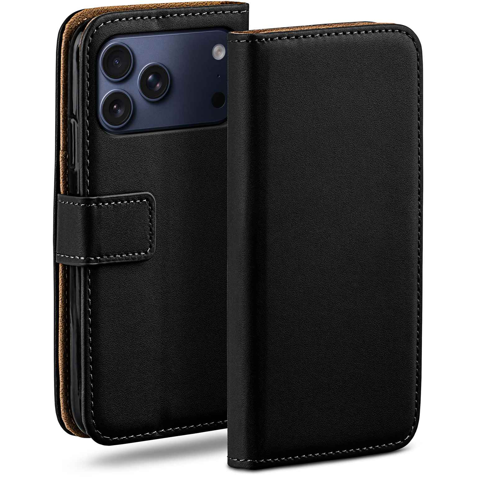 moex Book Case für iPhone 18 Pro Klapphülle mit Kartenfach – Tiefschwarz moex Book Case für iPhone 18 Pro Klapphülle mit Kartenfach – Tiefschwarz